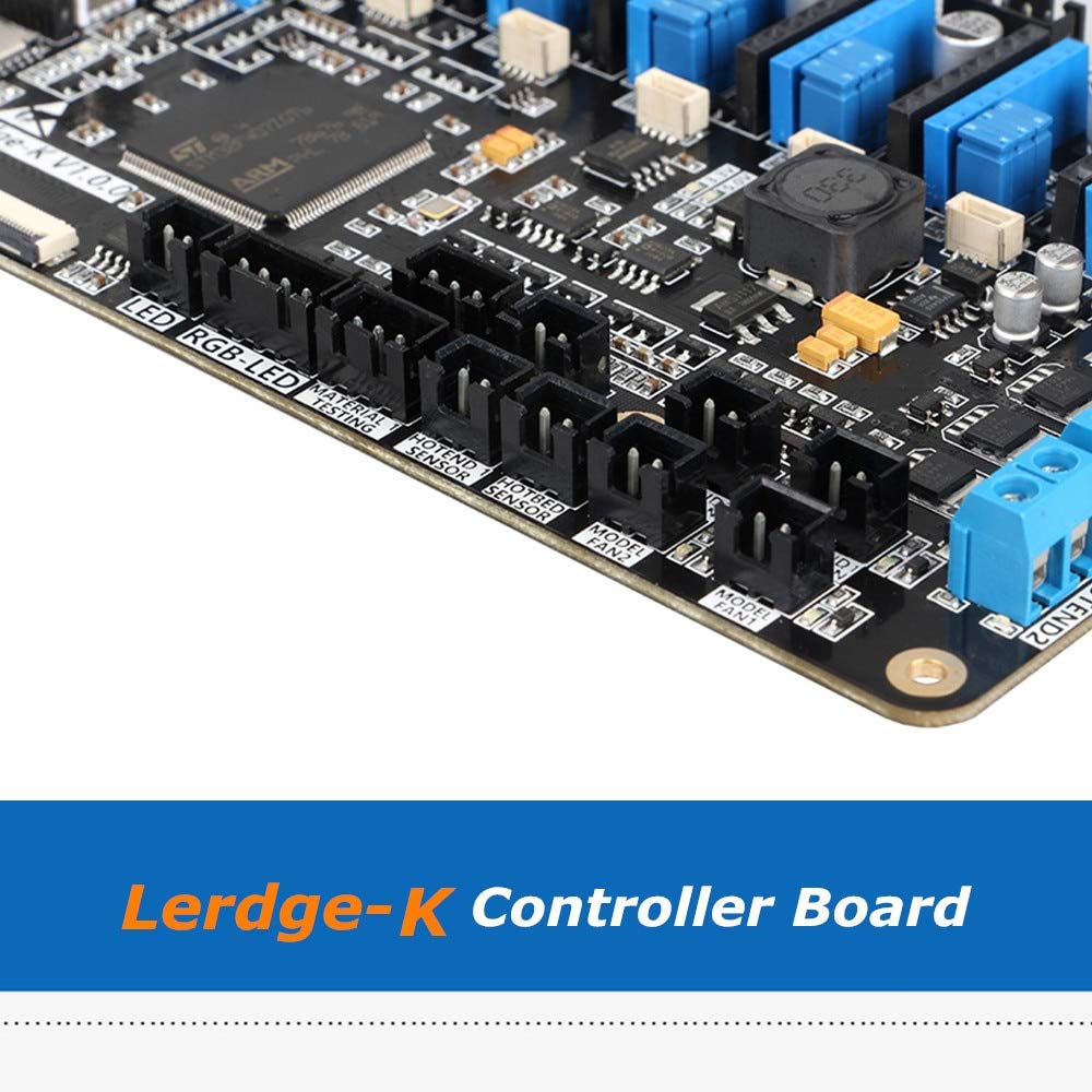 32Bit Lerdge-K 3D Printer Control Motherboard for Dual Extruder - Compatible with A4988, DRV8825, LV8729, TMC2100 & TMC2208 Drivers (6pcs A4988 Included) - Perfect for DIY 3D Printing, CNC Machines & Robotics Projects