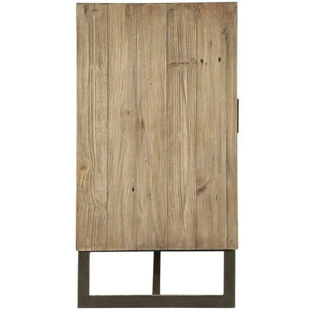 67.75 Inch Rustic Brown Wood Credenza - Solid Wood Buffet Cabinet for Dining Room, Living Room & Entryway Storage