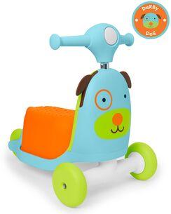 Skip Hop Zoo 3-in-1 Ride-On Baby Walker, Toddler Scooter & Push Toy - Fun Learning Activity for Indoor & Outdoor Play