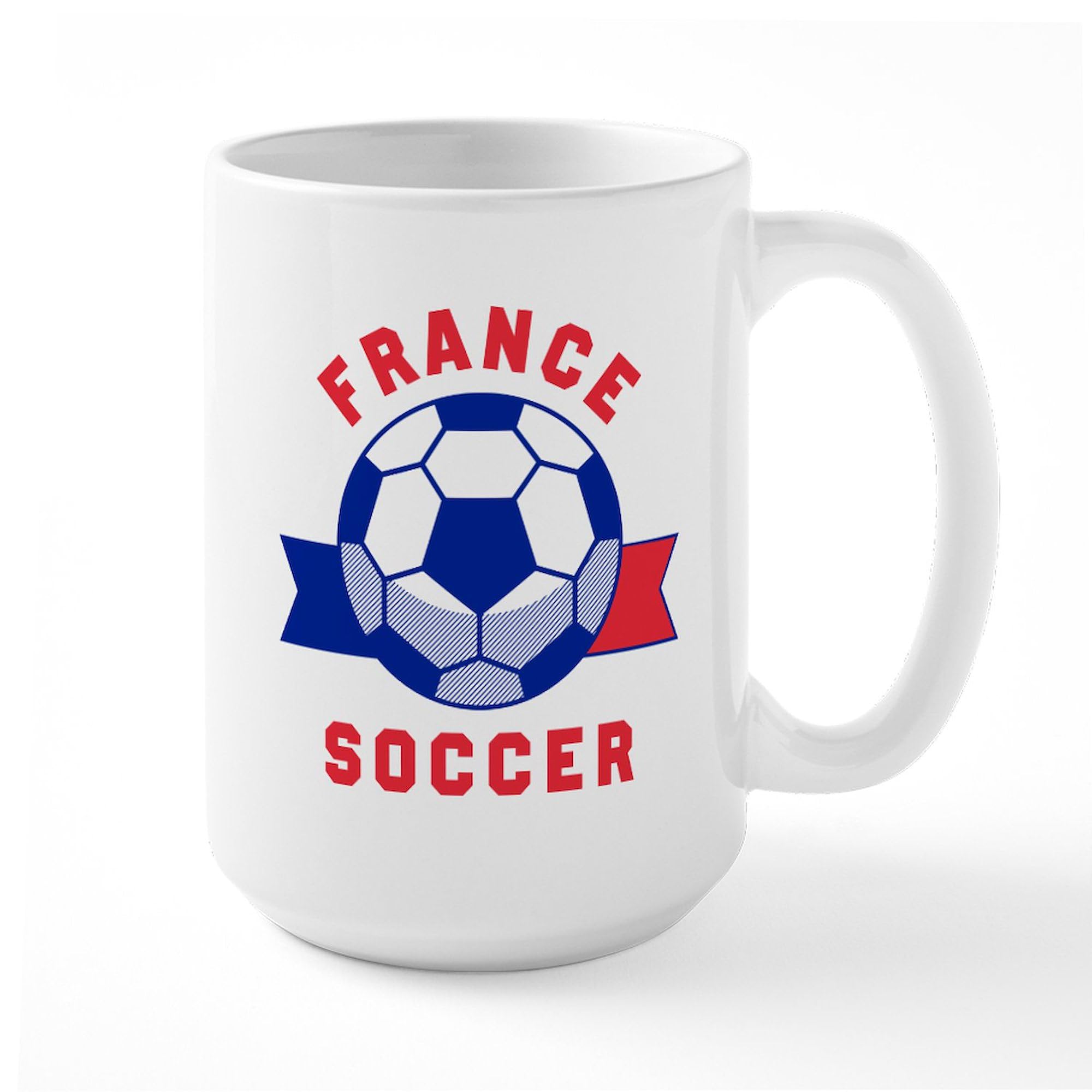 France Soccer 15 oz (444 ml) Ceramic Coffee Mug - Team Logo Design, Perfect for Home, Office & Gifts - Enjoy Your Morning Coffee, Tea or Hot Beverage in Style