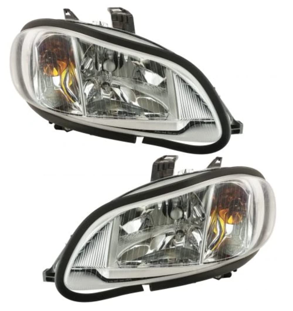 Freightliner M2 Business Class Replacement Headlight Set - LED Headlights for Trucks & Commercial Vehicles - Perfect for Night Driving & Enhanced Visibility