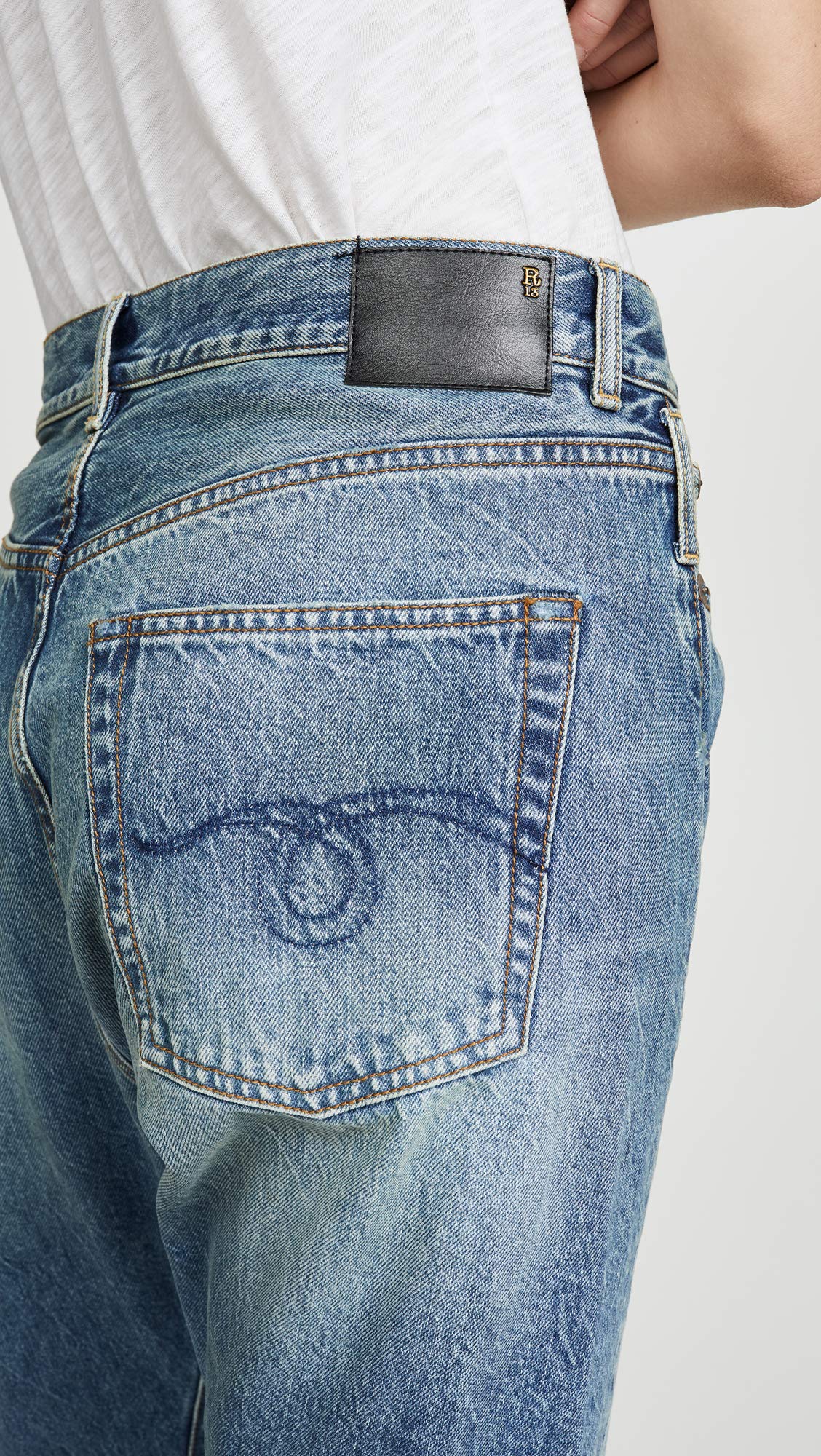R13 Women's Crossover High Waist Distressed Skinny Jeans - Trendy Stretch Denim Pants for Casual Outfits & Night Out Looks