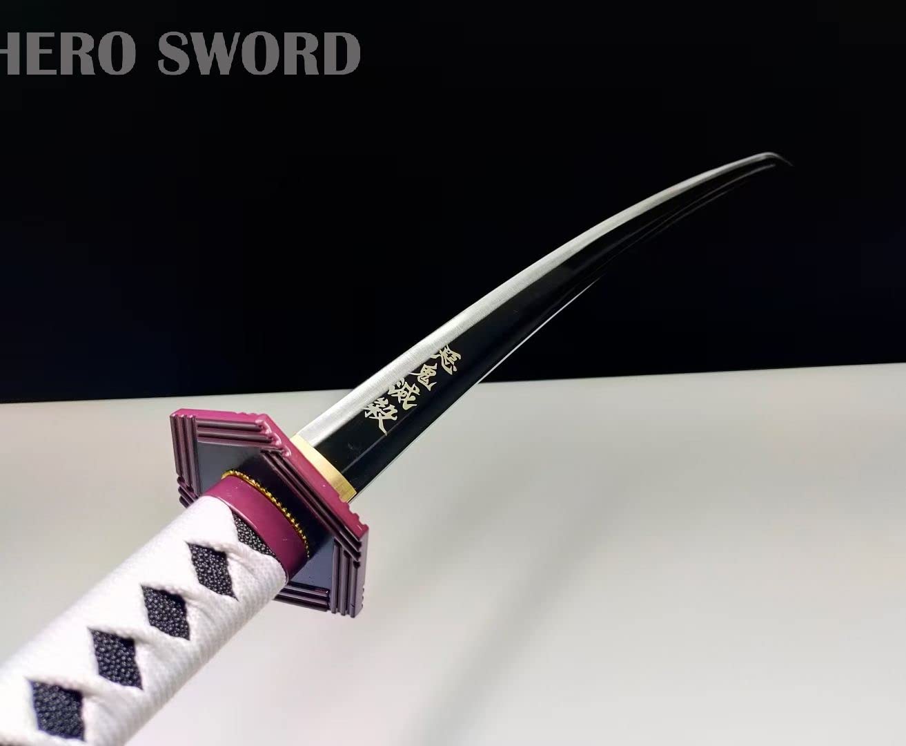 Handmade 1095 High Carbon Steel Demon Slayer Katana Sword - Agatsuma Zenitsu Cosplay Knife, Sharp Japanese Anime Sword Real Weapon for Collection, Display & Cosplay Events | Perfect for Anime Fans, Martial Arts Training & Home Decor
