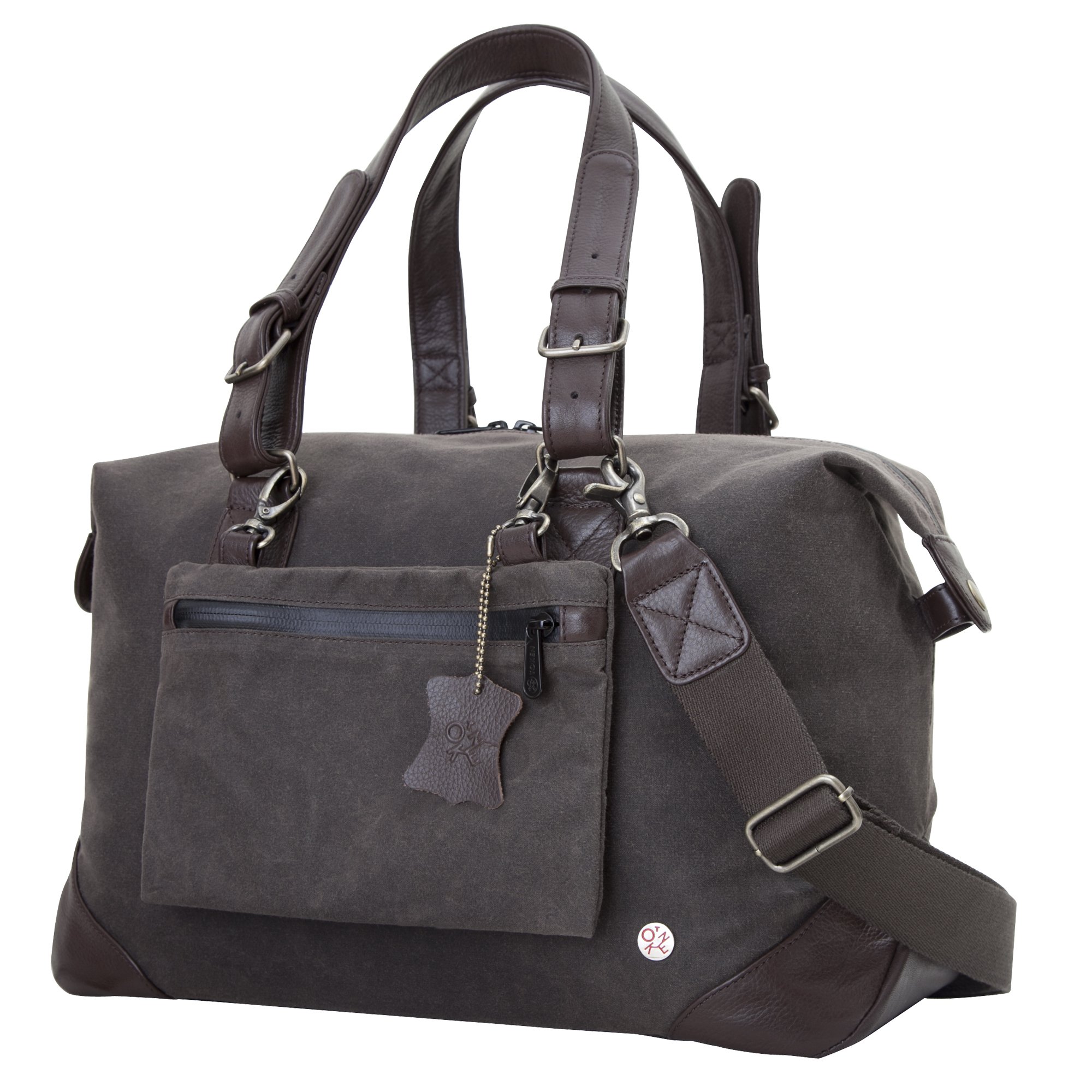 Lafayette Waxed Duffel Bag - Waterproof Travel Duffel for Men & Women, Dark Brown, One Size - Perfect for Gym, Weekend Trips & Outdoor Adventures