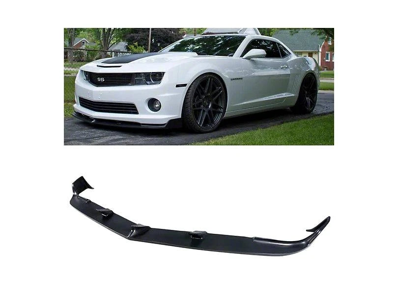 2010-2013 Chevy Camaro V8 SS Street Style Black Front Bumper Lip PU - Upgrade Your Ride for Aggressive Street Look | Perfect for Car Shows & Performance Upgrades