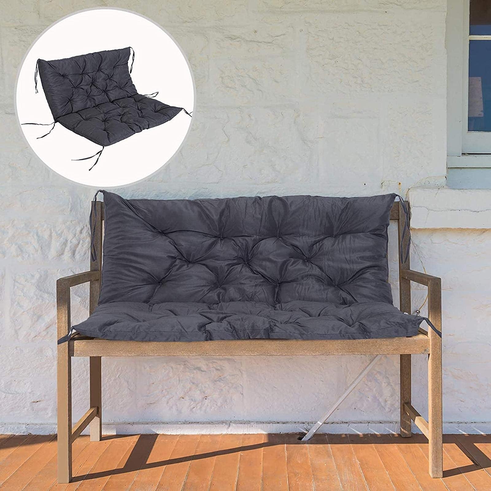 **Premium Waterproof Outdoor Bench Cushion – Replacement Pad for 2-3 Seater Garden Swing, Patio Lounger & Recliners – Non-Slip, Red (150x50x10cm) – Perfect for Backyard, Deck & Poolside Relaxation**