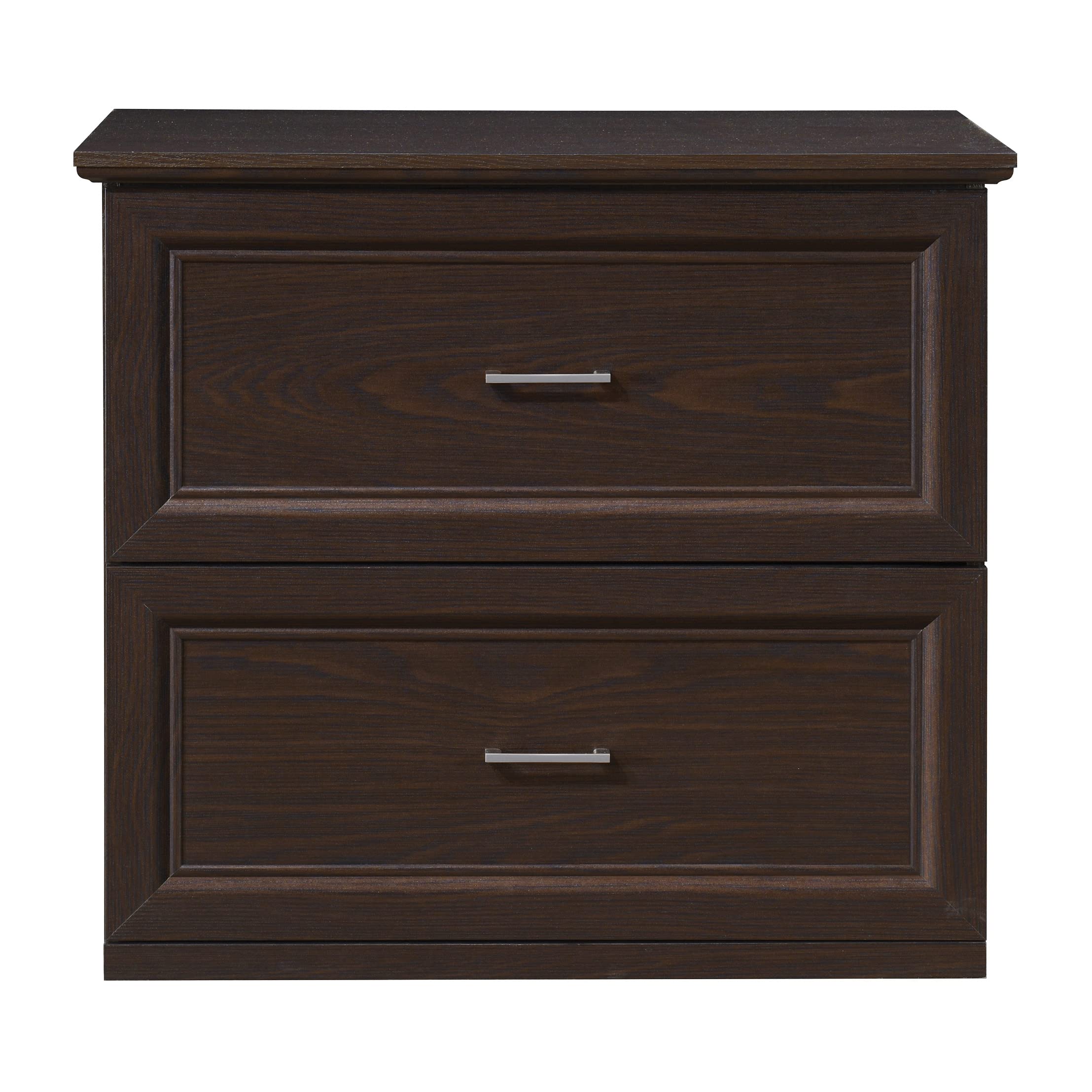 OSP Jefferson 2-Drawer Lateral File Cabinet - Euro-Style Drawer Glides & Lockdowel Fastening System - Espresso Finish - Office Storage & Organization Solution for Home & Business Use