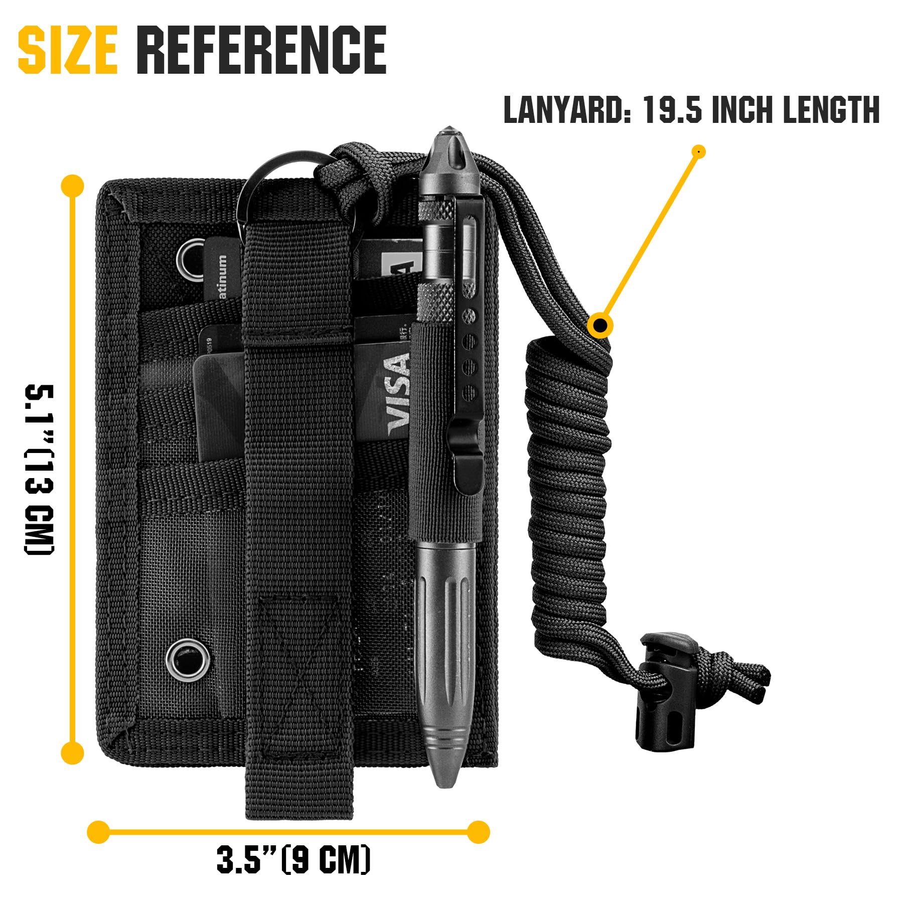 IronSeals 2 Pack Tactical ID Card Holder - Hook & Loop Patch Badge Holder with Detachable Quick Release, Key Ring & Adjustable Neck Lanyard - Perfect for Security, Military, Police & Outdoor Activities