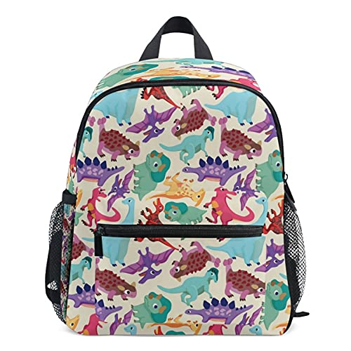 Dinosaur Kids Backpack for Boys & Girls - Colorful Toddler Backpack for Preschool, Nursery, Daycare & Travel | Cute Dino School Bag for Ages 3-6