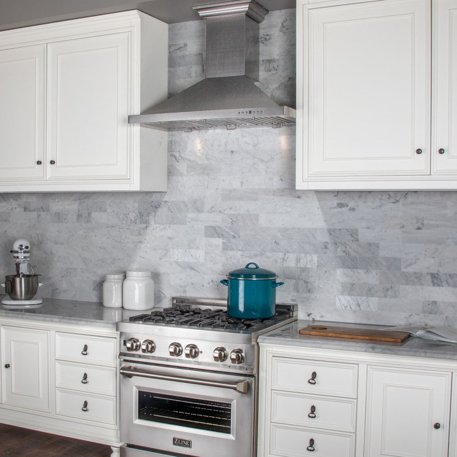 ZLINE 30 Inch Stainless Steel Convertible Range Hood - Wall Mount Ventilation for Kitchen - 8KBS 30 Model - Perfect for Modern Home Cooking & Baking