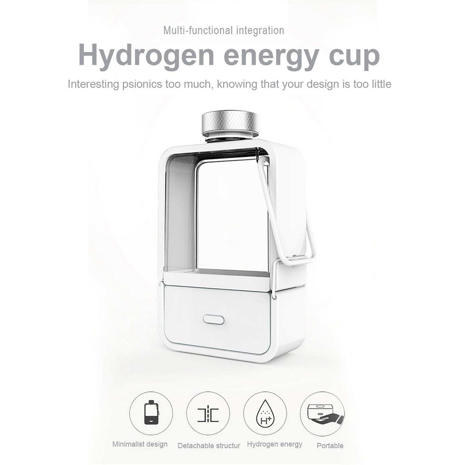 Gaone Hydrogen Water Bottle - 350ML Portable Hydrogen-Rich Water Generator with 1000PPB Hydrogen Content, Electrolysis Technology for Antioxidant Alkaline Water - Perfect for Sports, Travel & Daily Hydration