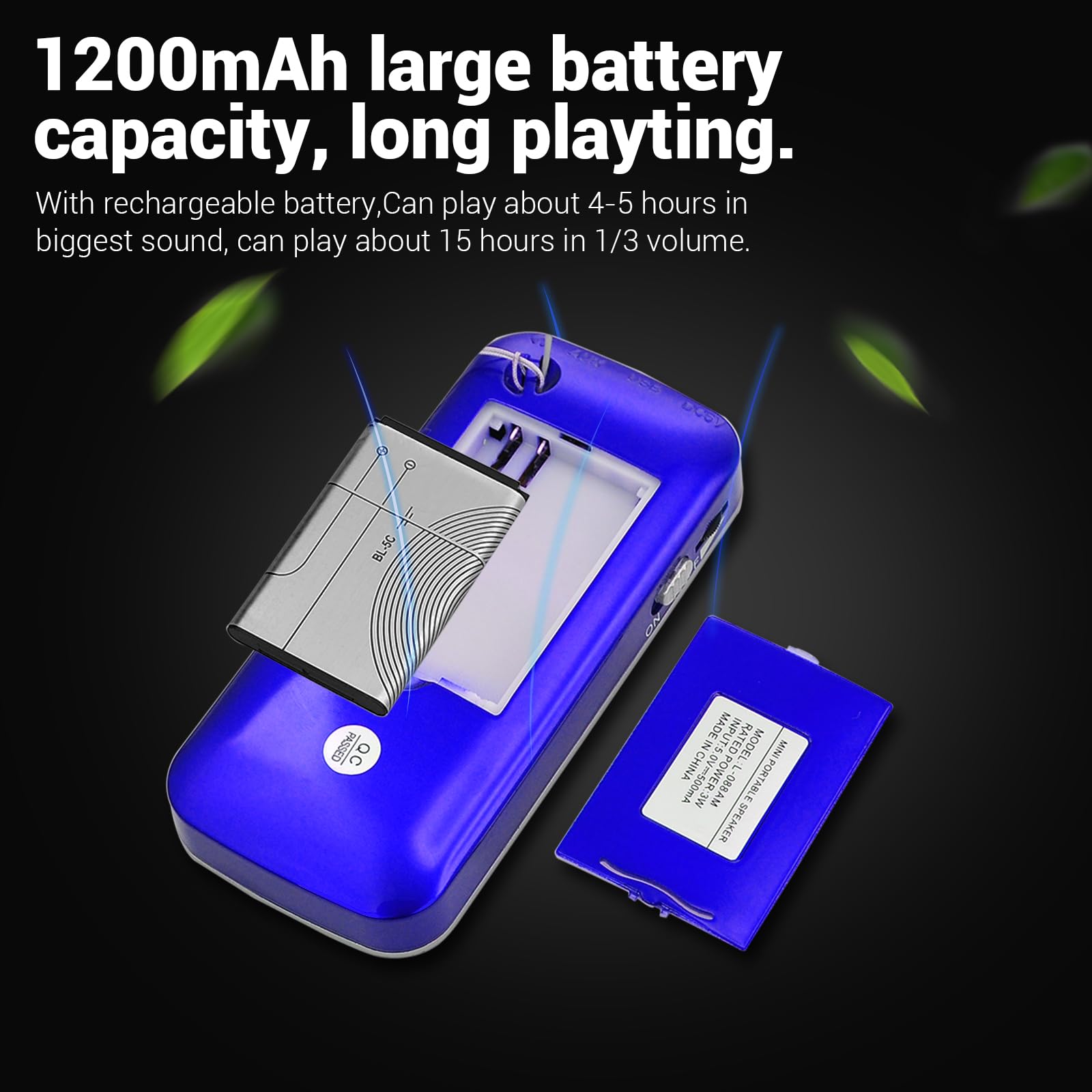 Portable AM FM Radio with USB/SD Card Playback - Digital Buttons, Bass Diaphragm, Excellent Reception & Sound Quality - Perfect for Camping, Travel, Emergency & Outdoor Activities