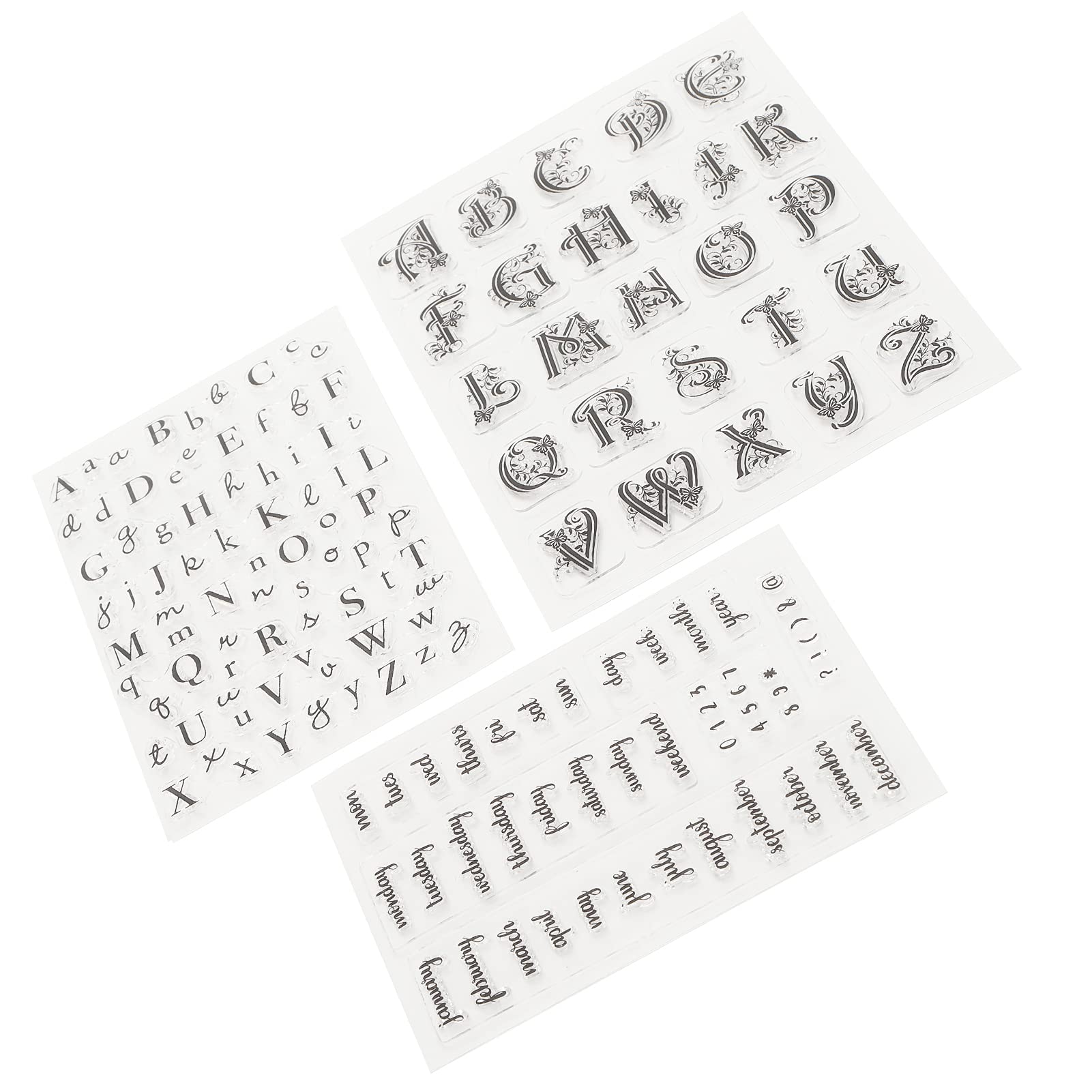 3Pcs Transparent Journal Stamps for DIY Scrapbooking, Greeting Cards & Invitations - Decorative Rubber Stamps for Album Making, Diary Decor & Stationery - Perfect for Memory Books, Wedding Invitations & Craft Projects
