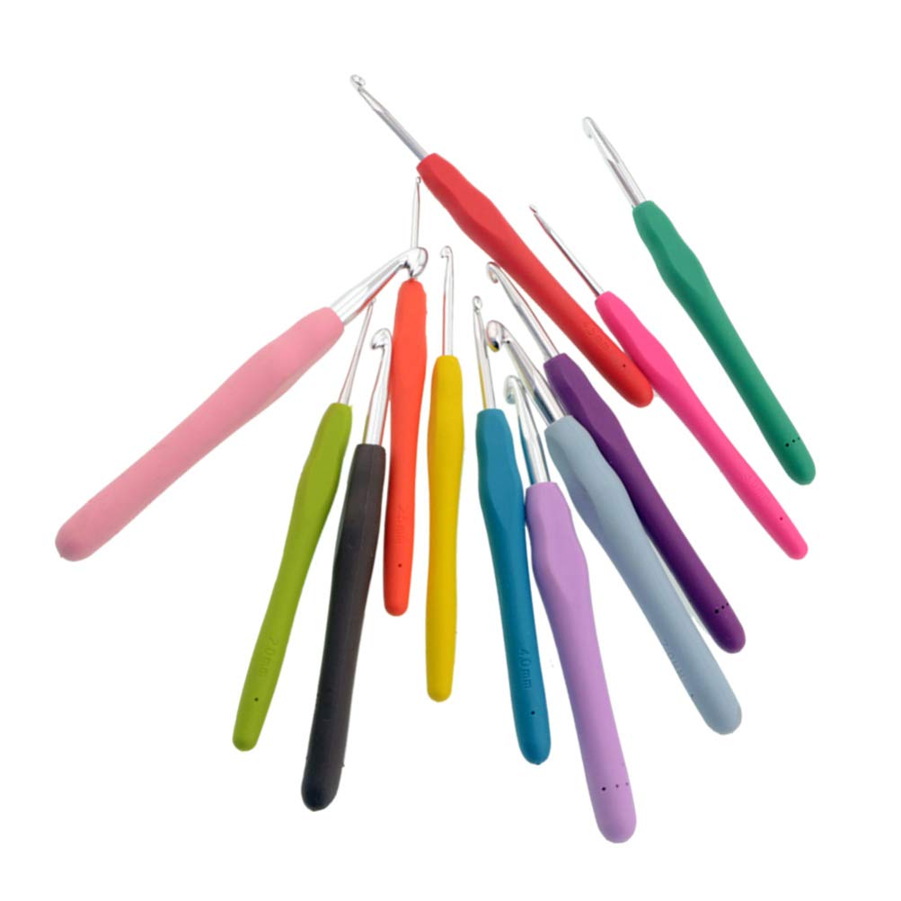 12-Piece Crochet Hook Set for Experienced Crocheters - Braided Rug Yarn Glide Needles, Knitting Accessories Kit for Home & DIY Projects (Perfect for Blankets, Scarves, and Home Decor)