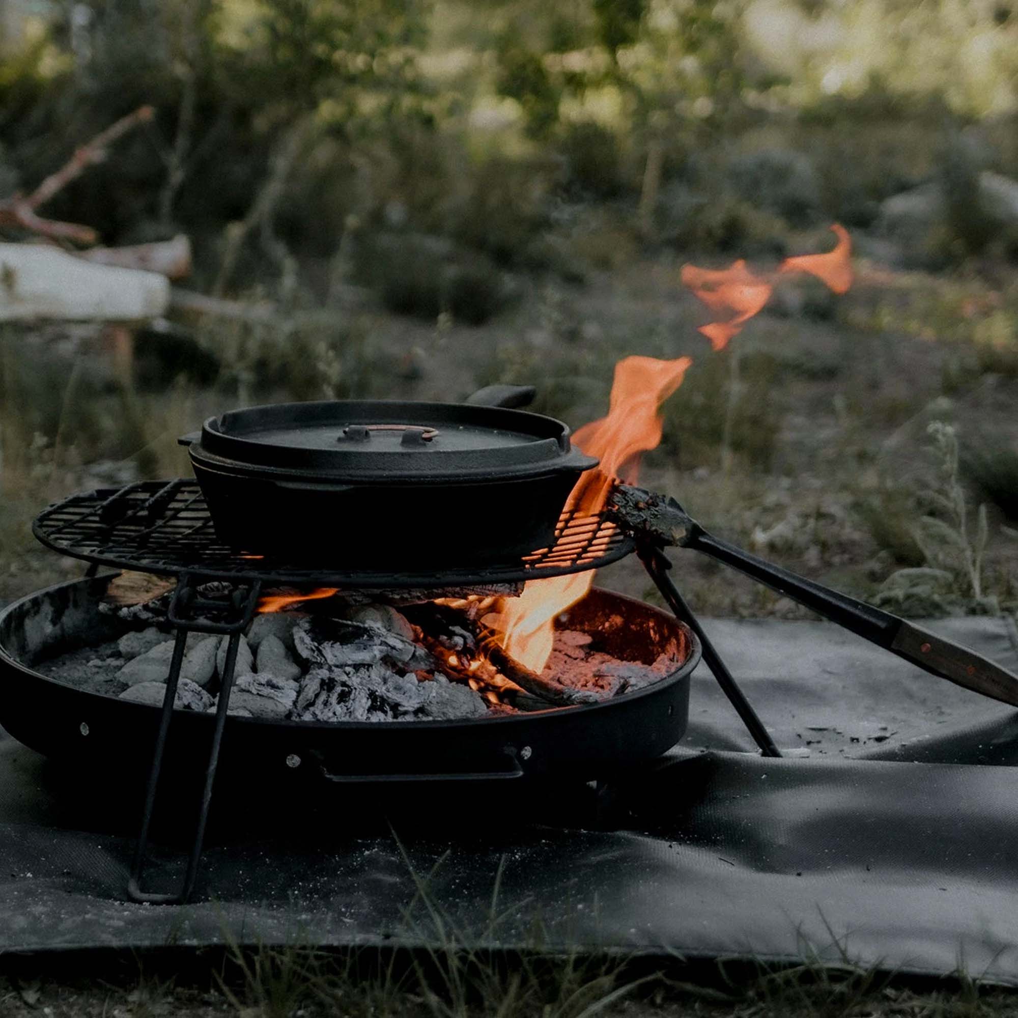Fire & Grill Mat - Heavy Duty Non-Slip BBQ Grill Mat for Outdoor Cooking, Camping & Backyard Grilling - Heat Resistant & Easy to Clean for Gas, Charcoal & Electric Grills