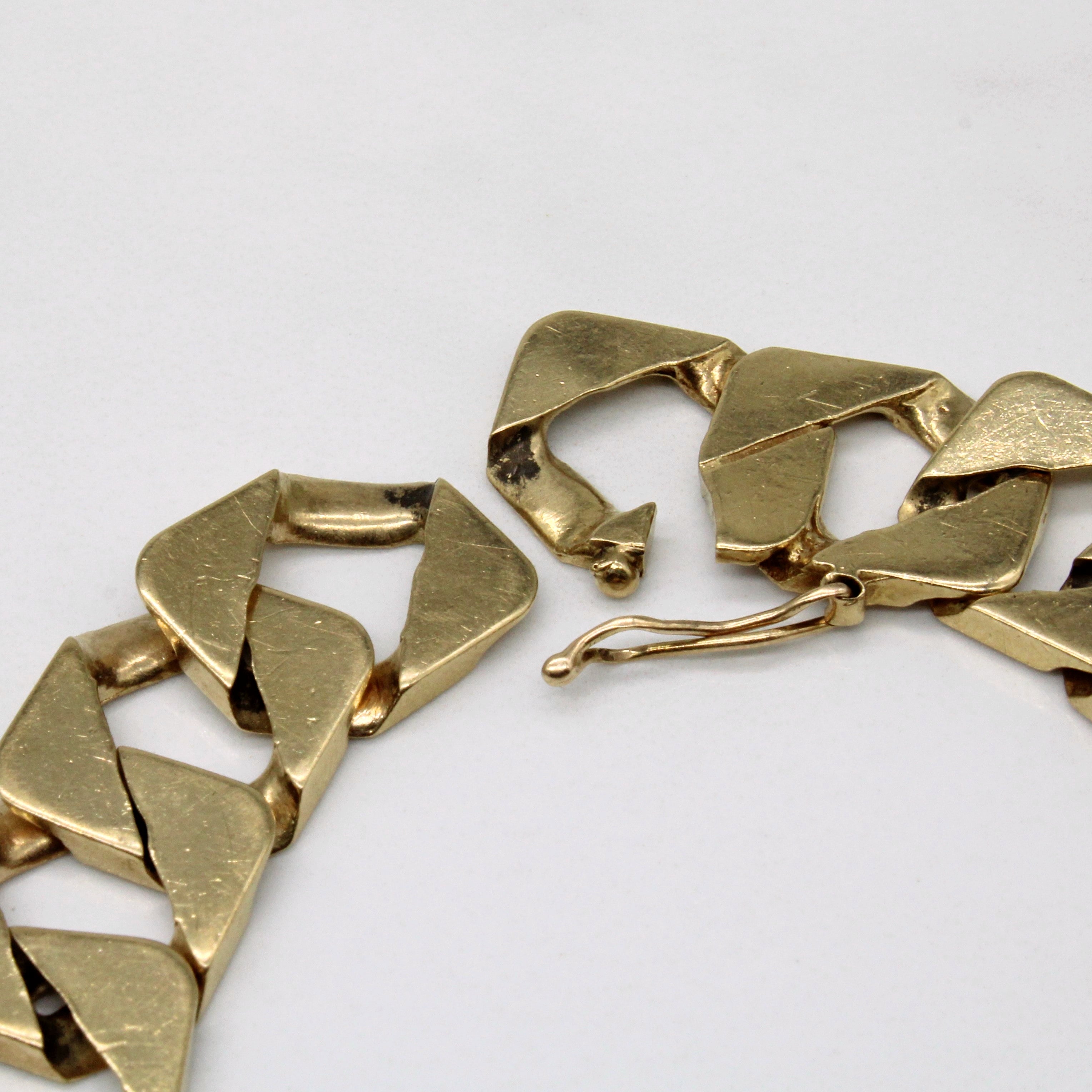 10K Yellow Gold Curb Link Bracelet for Women - 8.5 Inch Adjustable Luxury Jewelry Gift for Anniversary, Birthday & Special Occasions | Perfect for Everyday Wear, Parties & Formal Events
