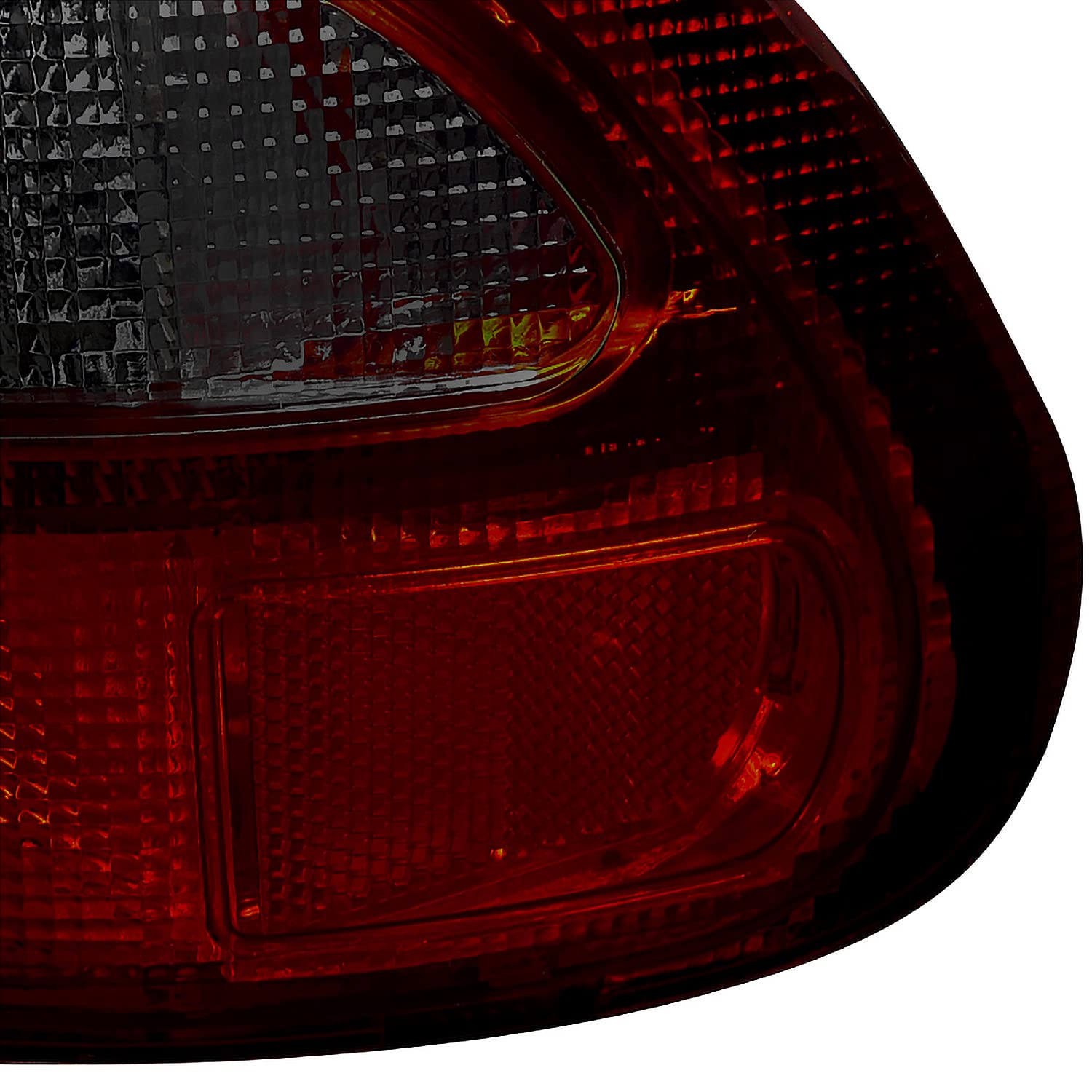 Spec-D Tuning Red Smoke Lens Tail Lights for 1992-1995 Honda Civic 3-Door Hatchback - Left & Right Pair Assembly | Stylish LED Brake Lights for Enhanced Visibility & Custom Look | Perfect for Night Driving & Car Shows