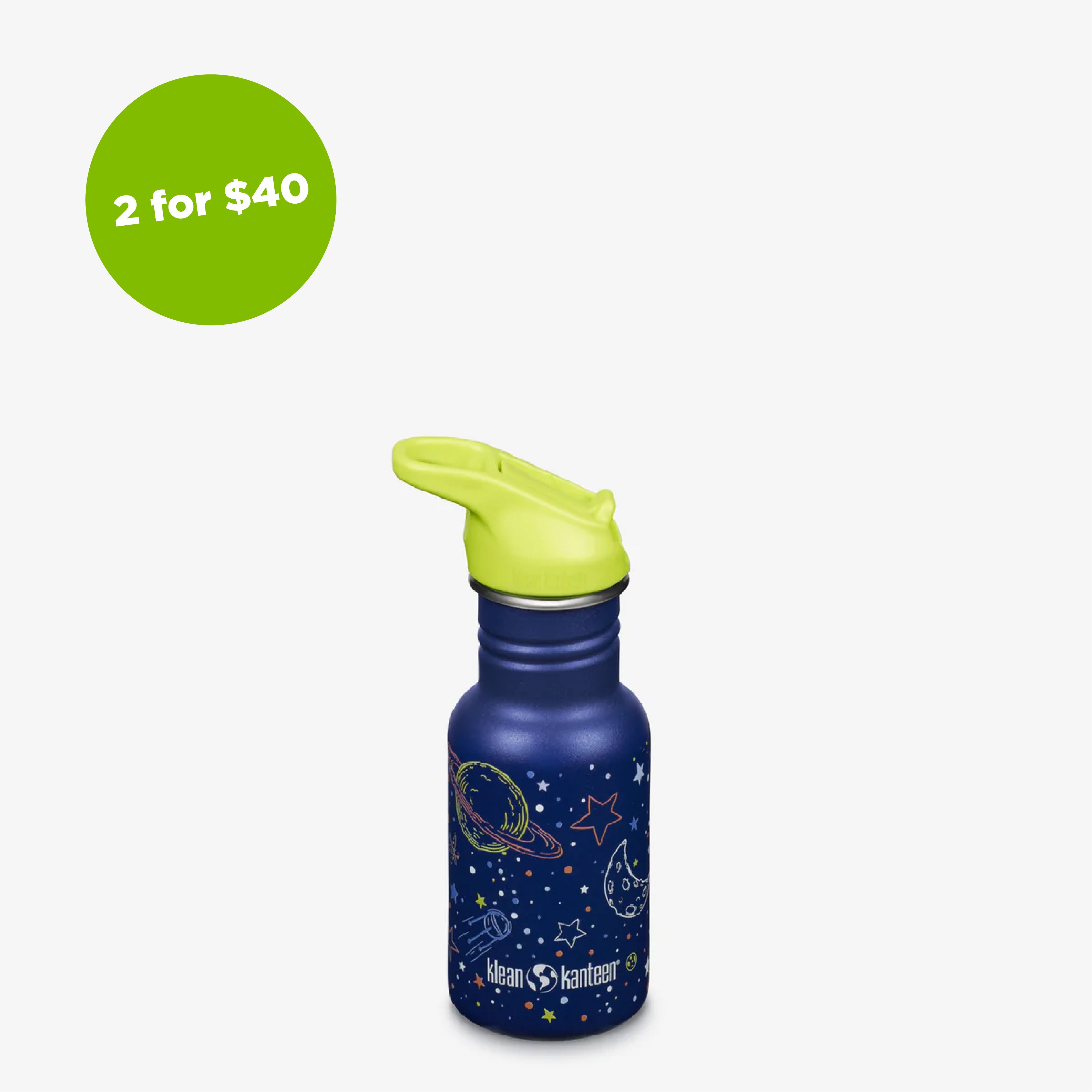12 oz (355ml) Classic Kids Water Bottle with Flip Seal Sport Cap - Leak Proof, BPA Free, Ideal for School, Sports & Outdoor Activities