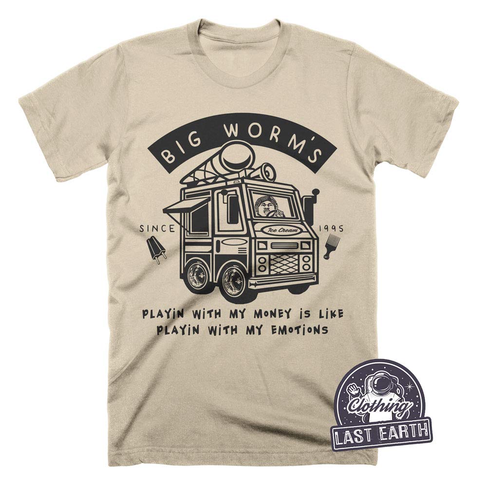 Funny Big Worm Ice Cream T-Shirt for Men, Women & Kids | Friday Tee Shirt | Cool Move Gifts for Parties & Casual Wear