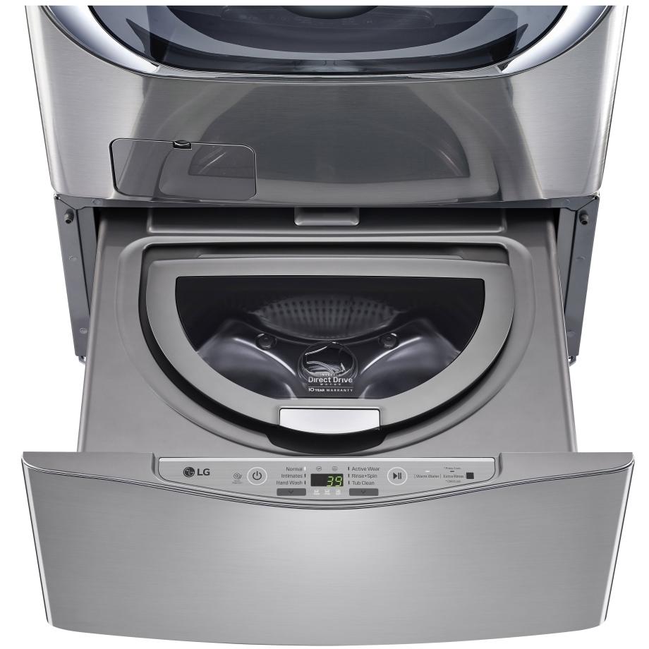 LG WD200CV 1.1 cu. ft. Pedestal Washer - Compact Laundry Solution for Small Spaces, Apartments & RVs | Energy Efficient Front Load Washer with Multiple Wash Cycles