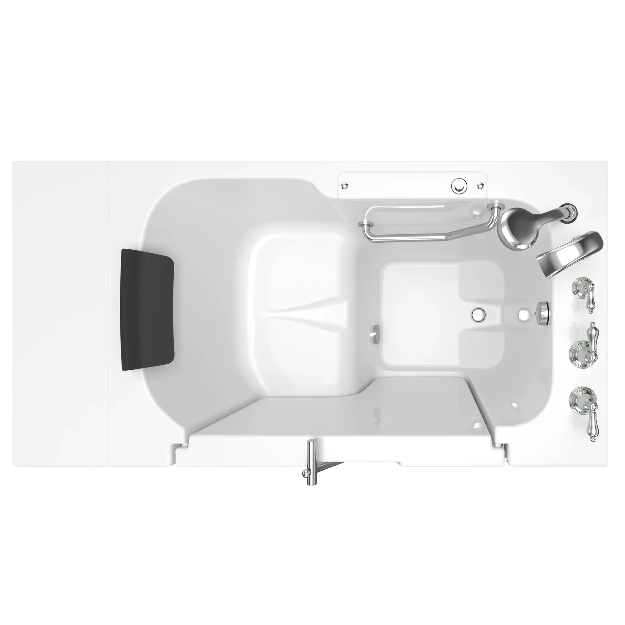 Premium 32 x 52 Inch Gelcoat Walk-In Bathtub with Soaker System & Right Hand Drain - Non-Slip Soaking Tub for Elderly & Mobility Assistance - Perfect for Relaxation & Hydrotherapy at Home