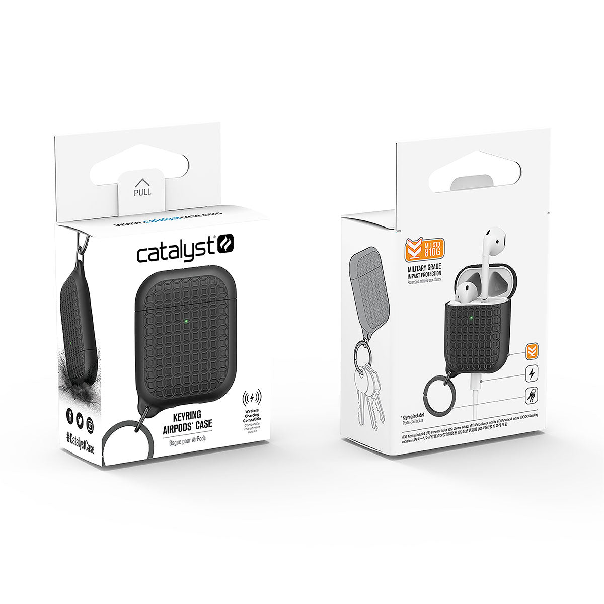 Premium AirPods 1 & 2 Protective Case with Keychain - Durable Cover for Apple AirPods 1st & 2nd Generation - Perfect for Travel, Gym & Everyday Use