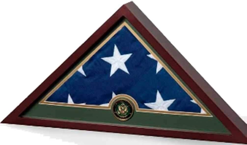 Premium Navy Blue Wooden Display Case - American Flag Shadow Box for Military Gifts, Home Decor & Office Display (12x18 Inches) - Perfect for Veterans Day, Memorial Day & Patriotic Home Decor