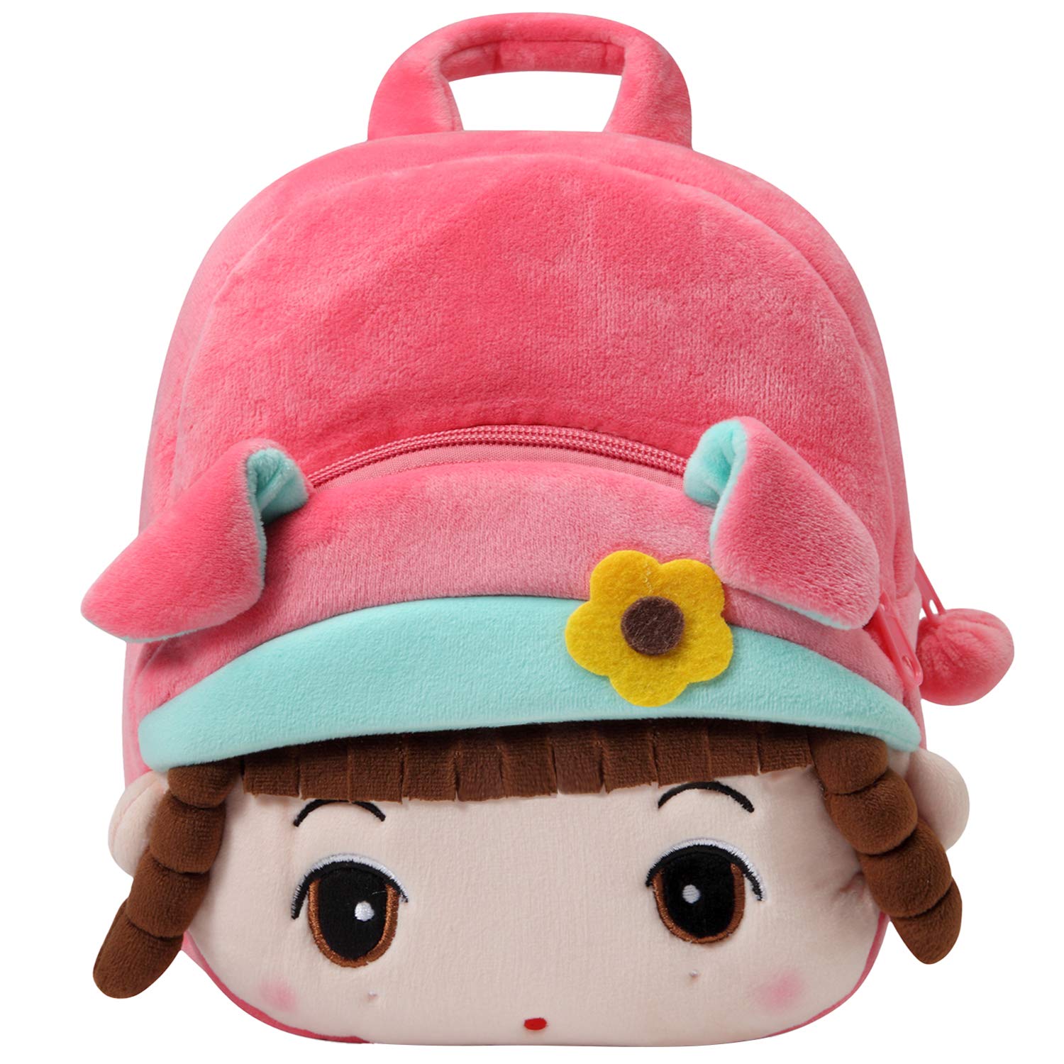 KASQO Cute Animal Plush Toddler Backpack for Boys & Girls Ages 1-6 - Soft Mini Kids Backpack for Preschool, Daycare & Travel