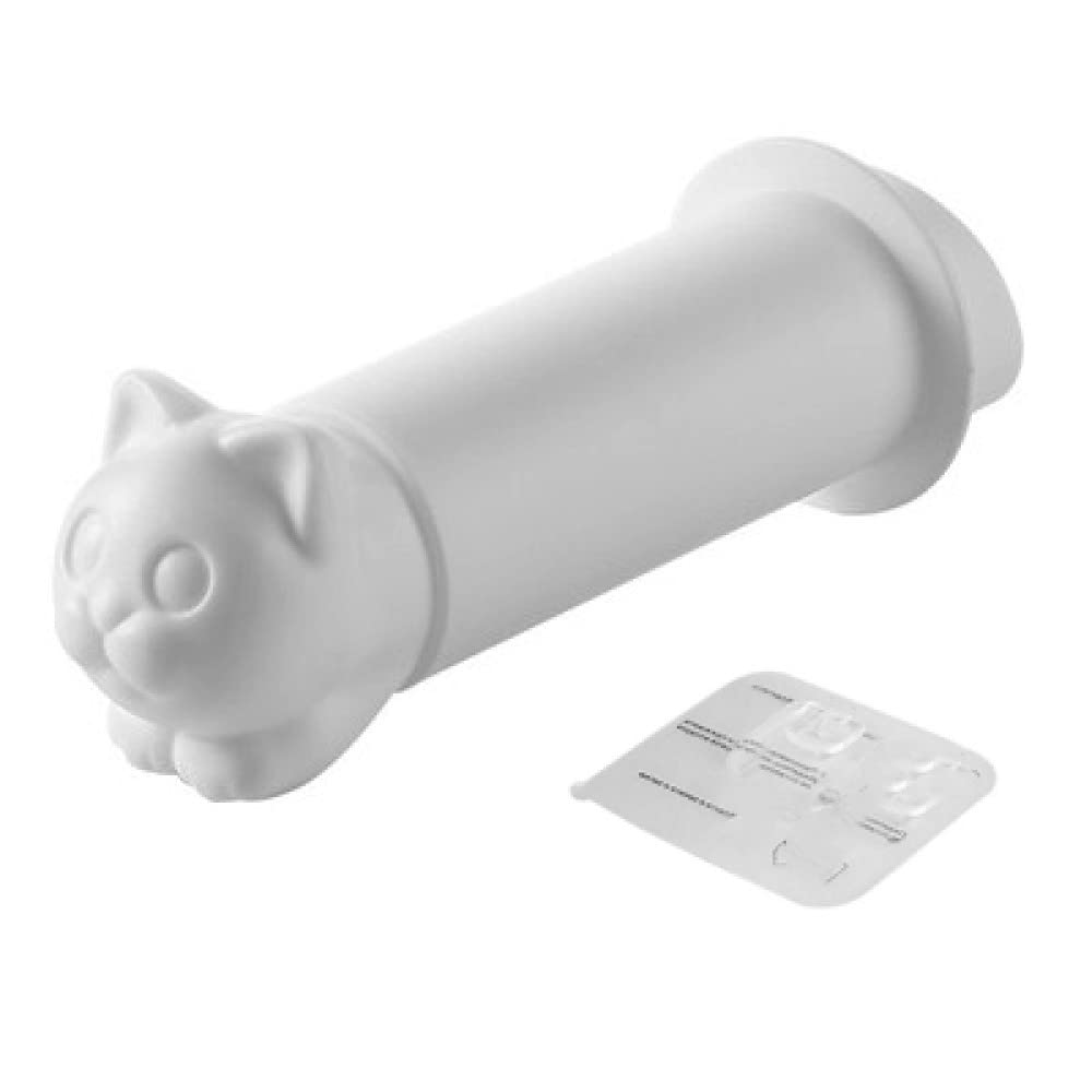 Cat-Themed Adhesive Wall Mount Toilet Paper Holder - White Kitchen & Bathroom Tissue Roll Hanger - Perfect for Small Spaces, Apartments, and Pet-Friendly Homes