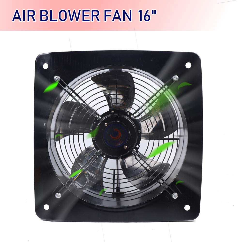 16 Inch 750W 110V Window Exhaust Fan - High Power Ventilation Blower for Kitchen, Greenhouse, Shed, Attic & Workshop | Wall Mount Ventilation Extractor | Perfect for Cooking Fumes, Humidity Control & Air Circulation