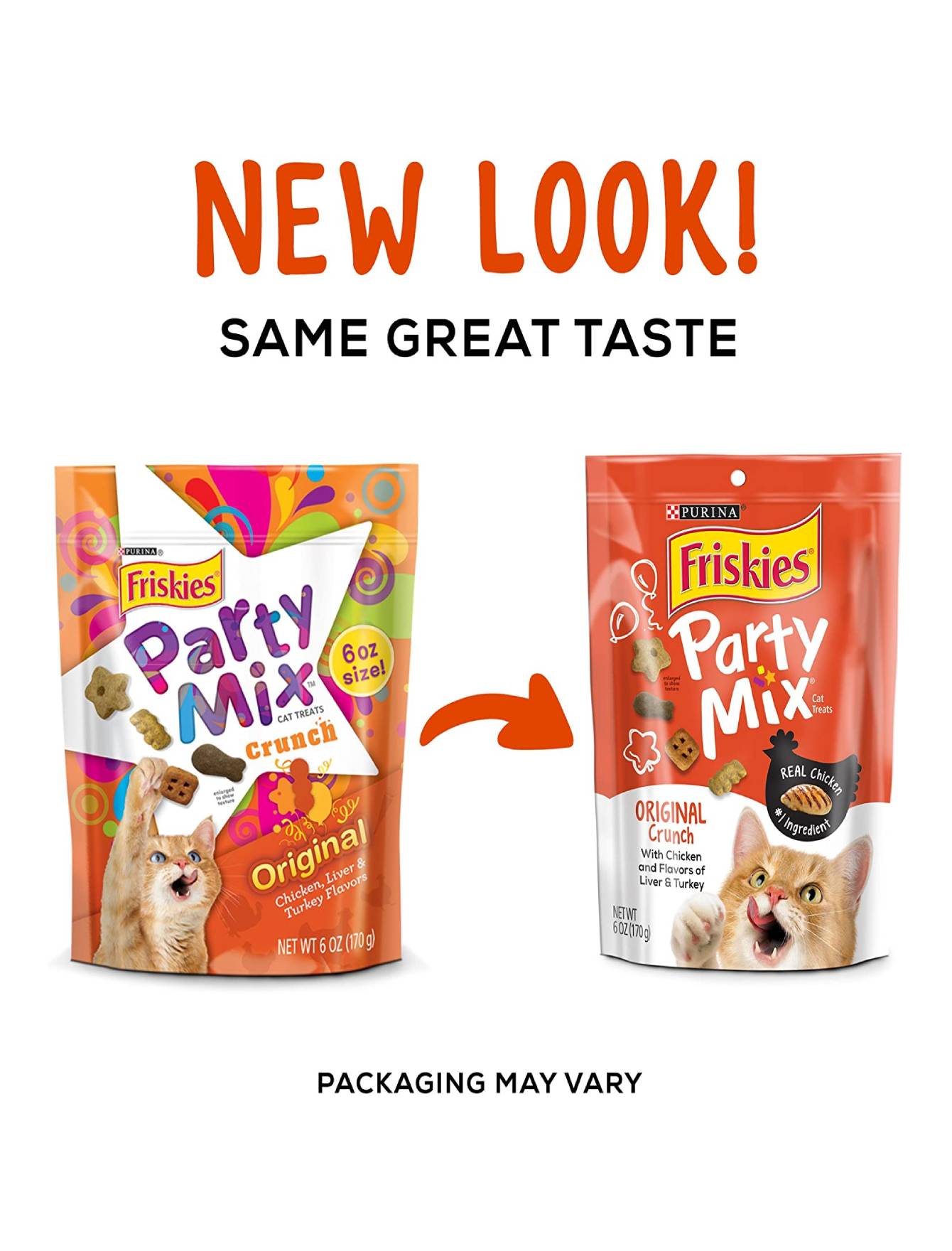 Friskies Party Mix Original Crunch Cat Treats 60g - Irresistible Crunchy Snacks for Cats - Perfect for Training, Rewards & Playtime