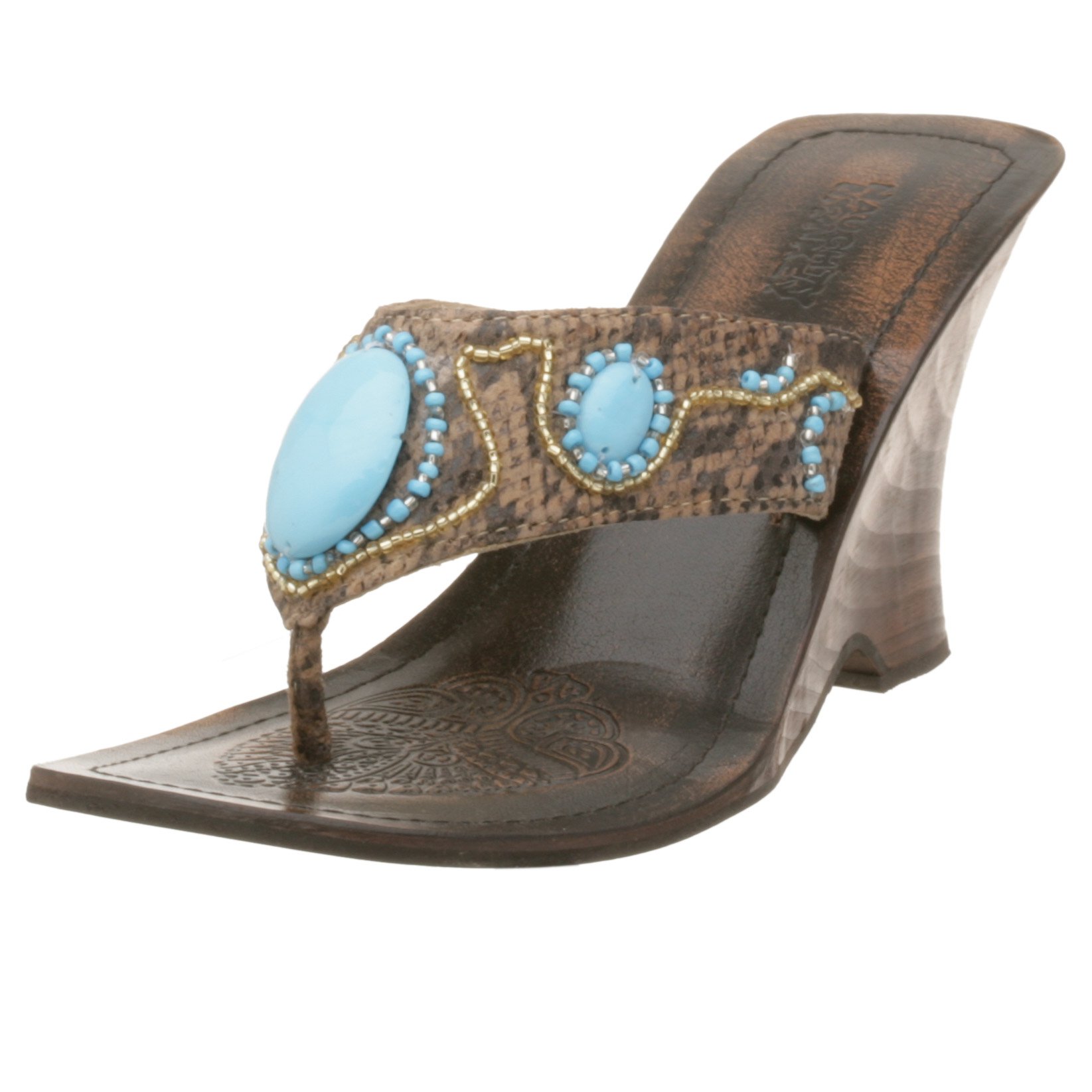 Naughty Monkey Women's Sneaky Wedge Thong Sandals - Comfortable Low Heel Flip Flops for Beach, Pool & Summer Outfits
