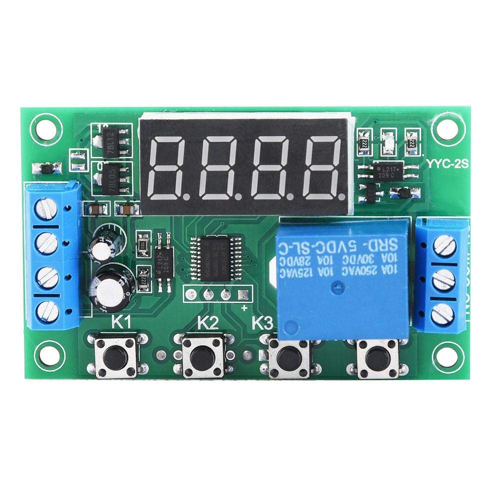 5V 12V 24V Programmable Timer Relay Module with LCD Display - Multifunction Time Delay Switch for Solenoid Valve, Motor, Light Strip - Perfect for Industrial Automation, Home Lighting Control and DIY Electronics Projects
