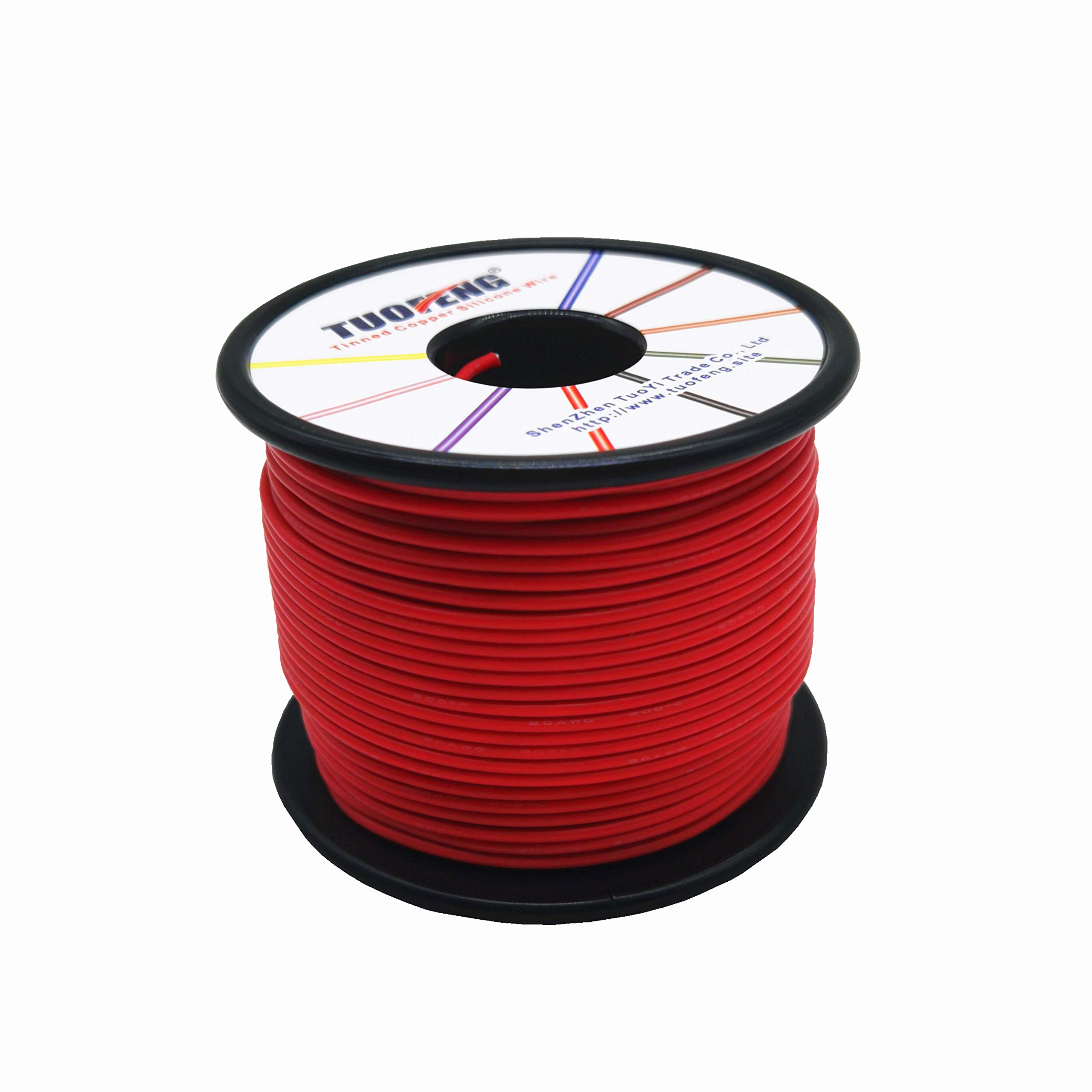 20 AWG Electrical Wire 400 Feet (200 ft Black + 200 ft Red) - Stranded Tinned Copper Hook Up Wire, Flexible Silicone Insulation for DIY Electronics, Automotive Wiring, and Home Appliances
