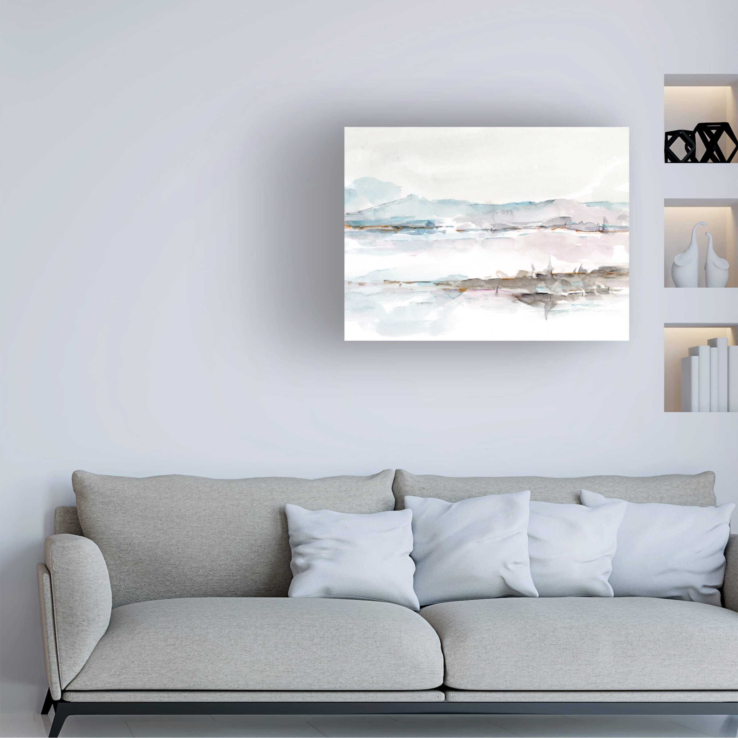 Trademark Fine Art 'Across the Marsh II' Canvas Wall Art Print by Ethan Harper - Landscape Painting for Living Room, Bedroom & Office Decor