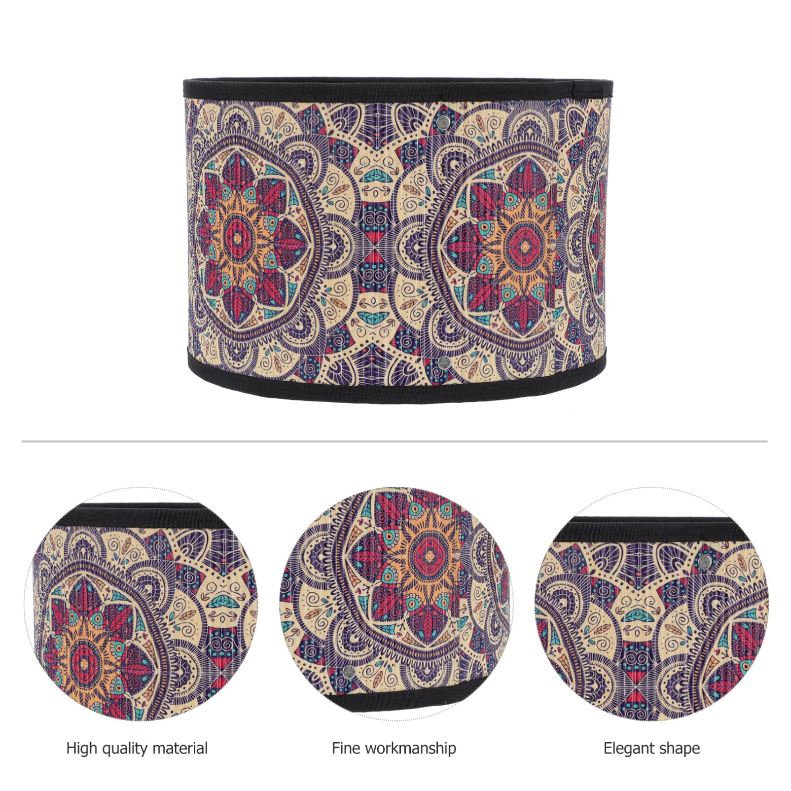 Wooden Woven Drum Lamp Shade - 12