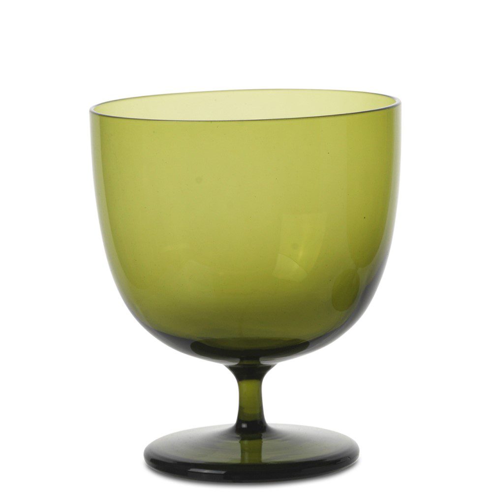 FERM LIVING Host Water Glasses Set of 2 - Moss Green Drinking Glasses for Everyday Use, Dinner Parties & Home Decor