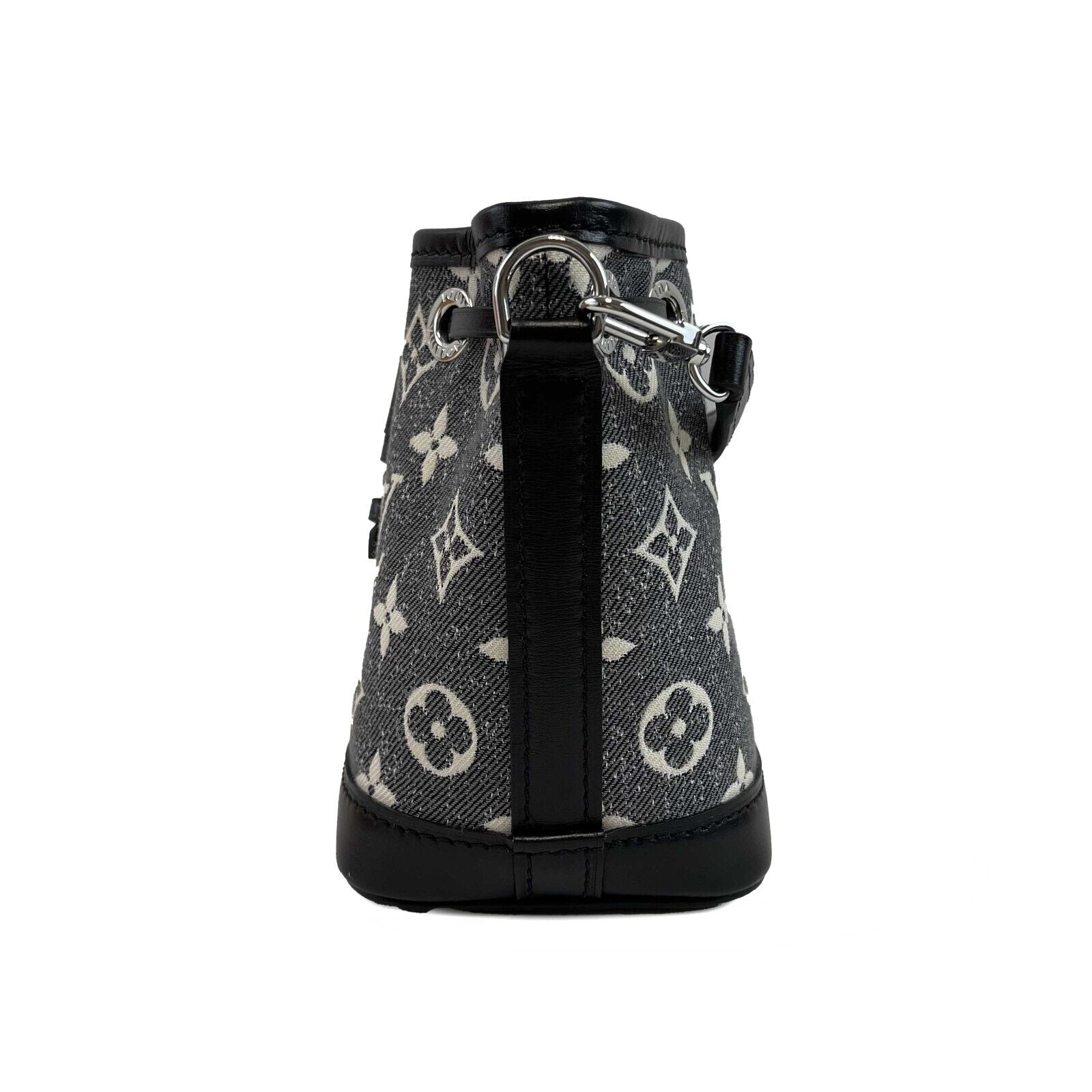 Authentic Louis Vuitton Monogram Jacquard Denim Nano Noe Crossbody Bag - Gray & Black Luxury Handbag | Perfect for Casual Outings, Date Nights & Travel Accessories