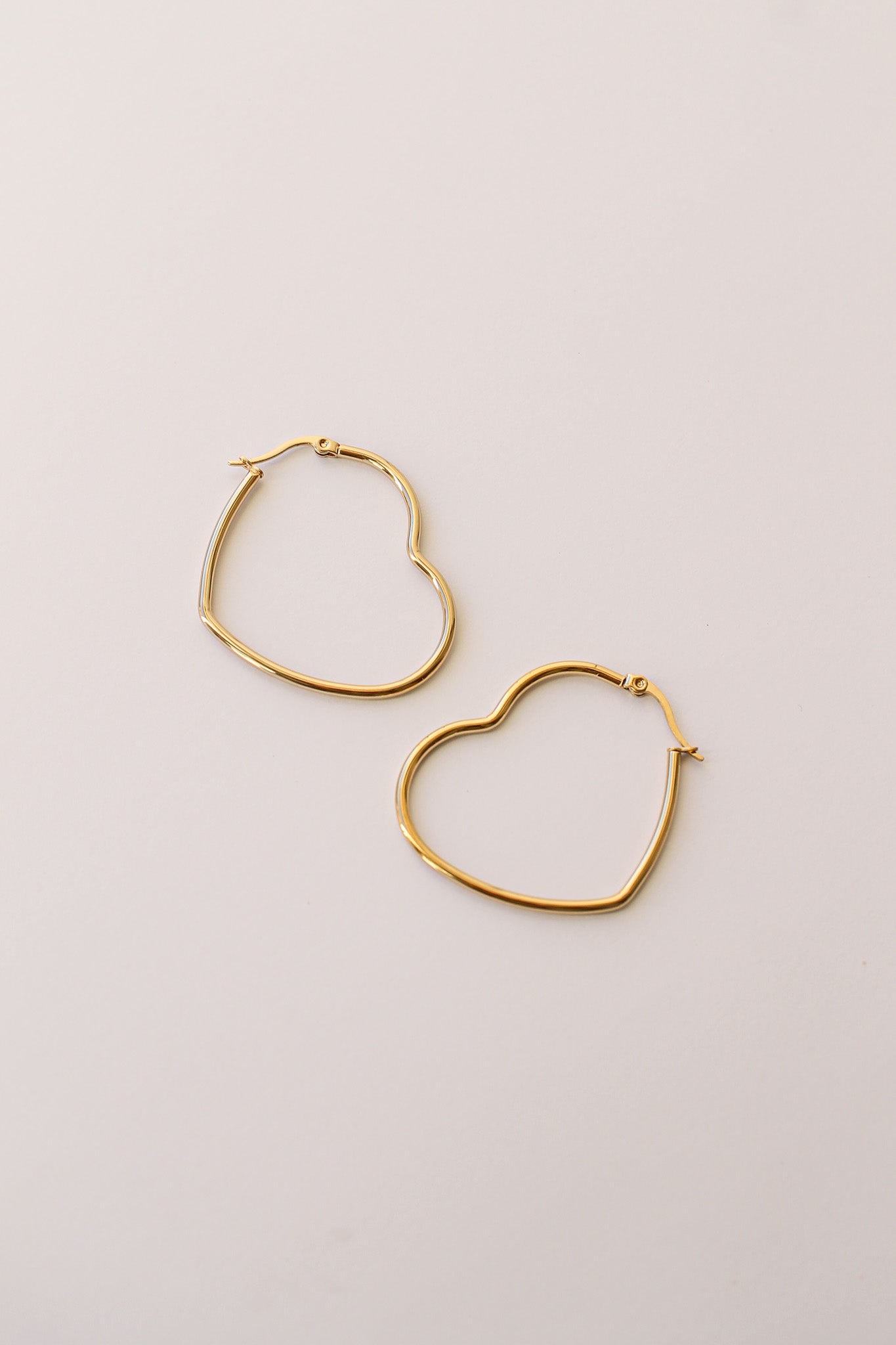 Jumbo Heart Hoop Earrings - Large Gold Plated Dangle Earrings for Women | Perfect for Valentine's Day, Date Night & Special Occasions