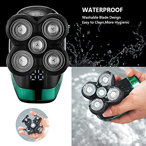 5-in-1 Rechargeable Electric Razor for Men - Wet/Dry Waterproof Beard Trimmer with Fast Charging | Perfect for Travel, Gym & Daily Shaving at Home