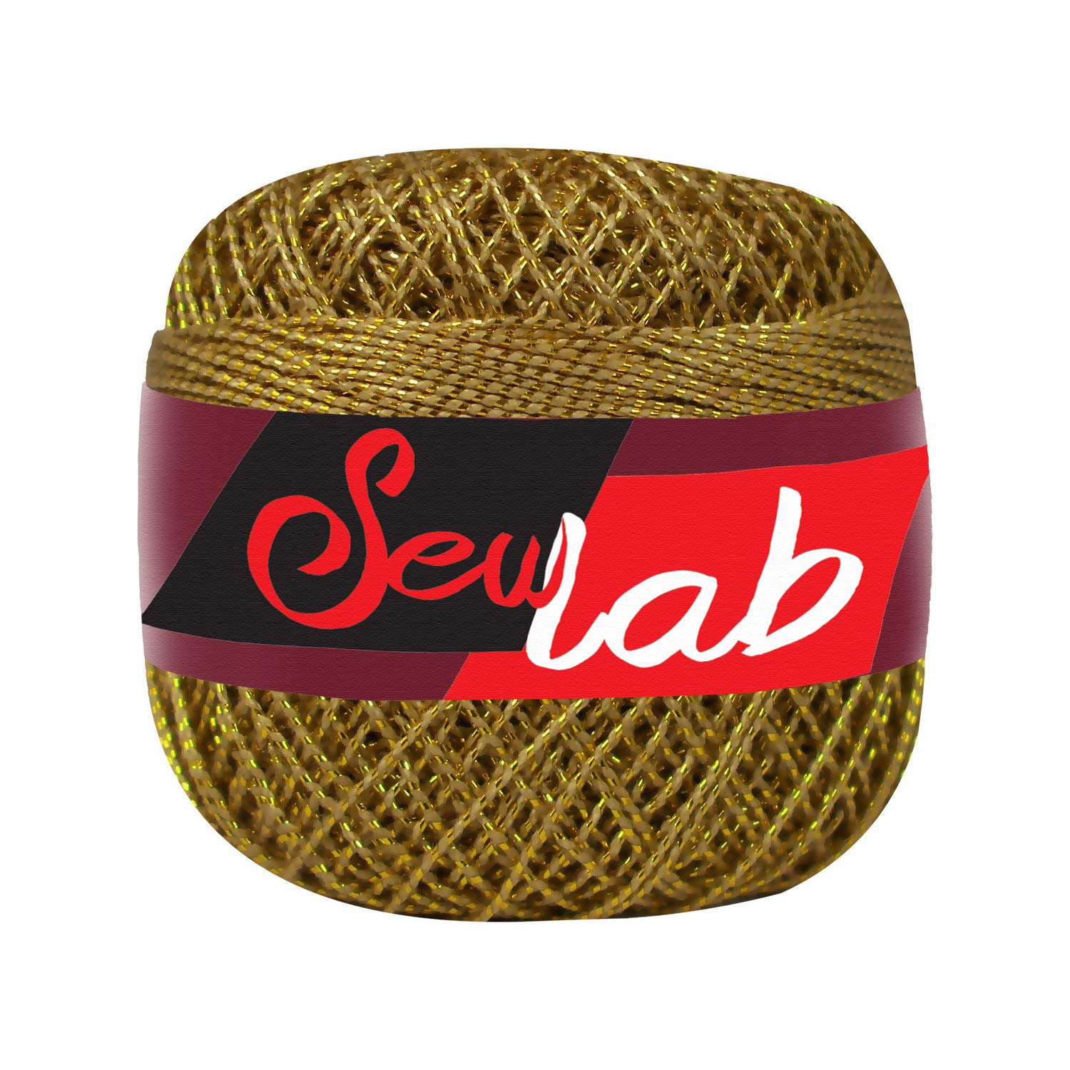 Premium Metallic Crochet Thread - 10 Pack Shiny Yarn Skeins for DIY Jewelry, Handmade Accessories & Home Decor Projects - SewLab Crochet Yarn Balls