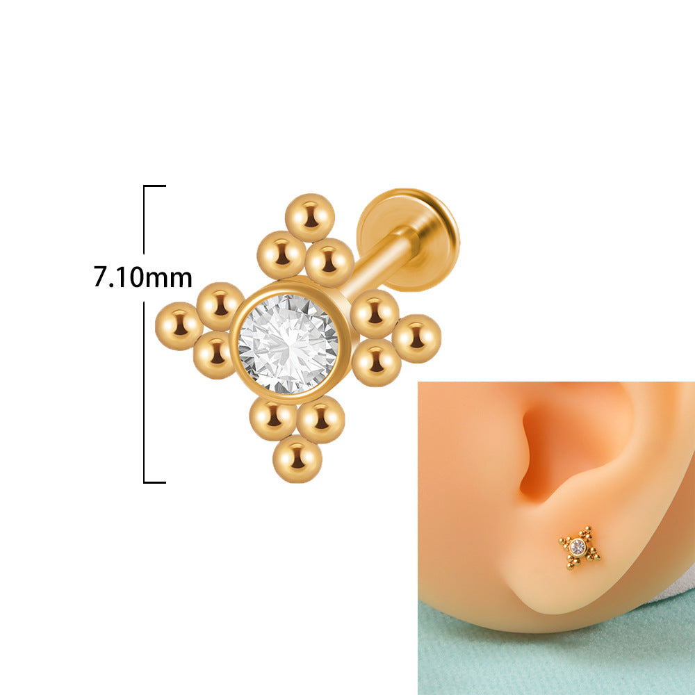 20G Push Pin Earrings - Flat Back Labret Studs for Cartilage, Nose, Lip Piercing | Hypoallergenic Stainless Steel Jewelry | Perfect for Daily Wear, Parties & Gifts