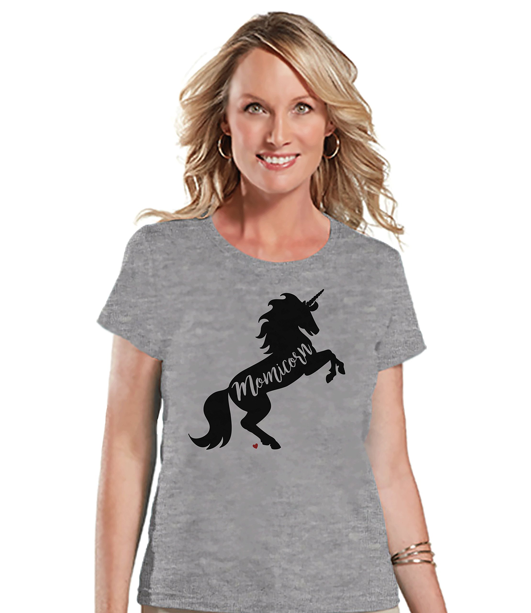 7 ate 9 Apparel Women's Unicorn Mom T-Shirt - Cute Graphic Tee for Mothers, Birthday Gifts & Casual Wear