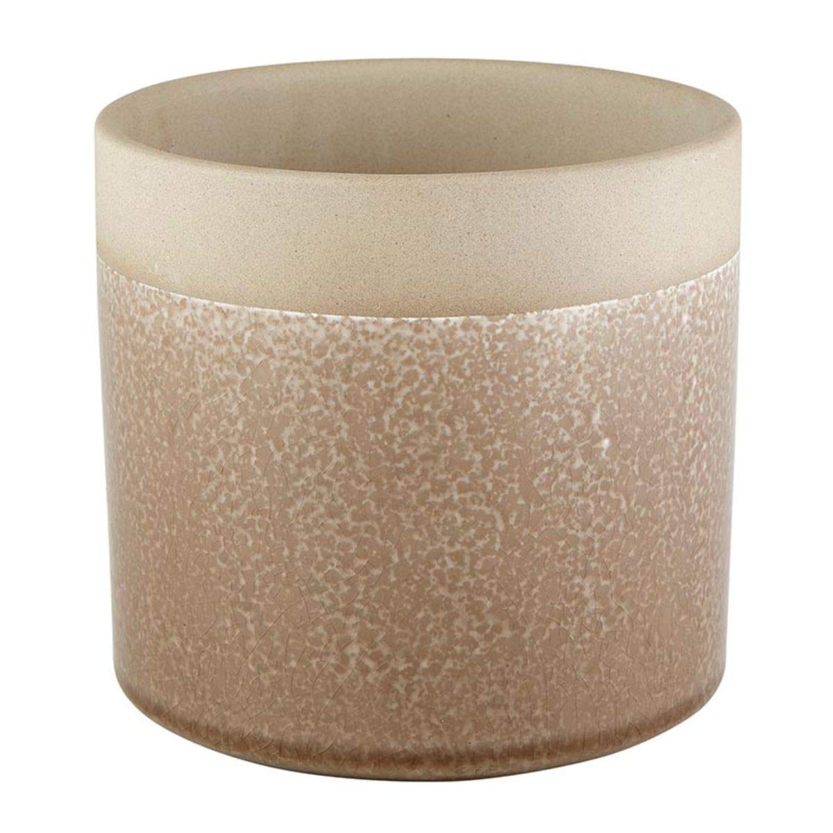 47th & Main Modern Ceramic Planter - 5.25 Inch Small Flower Pot for Indoor Plants, Succulents & Home Decor - Minimalist Beige Planter for Living Room, Office Desk & Shelf Decor