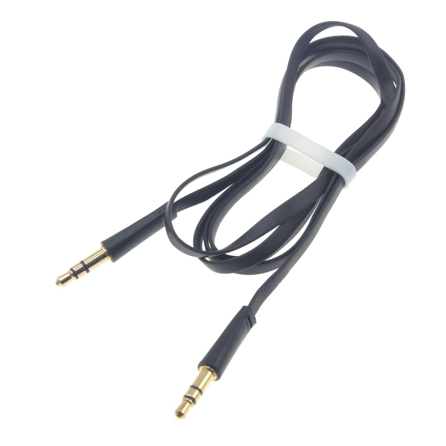 3.5mm Aux Cable for LG Stylo 5 - Car Stereo Aux-in Audio Cord with Flat Black Design | Compatible with Speakers, Phones & Headphones | Perfect for Car Audio, Home Theater & Portable Devices