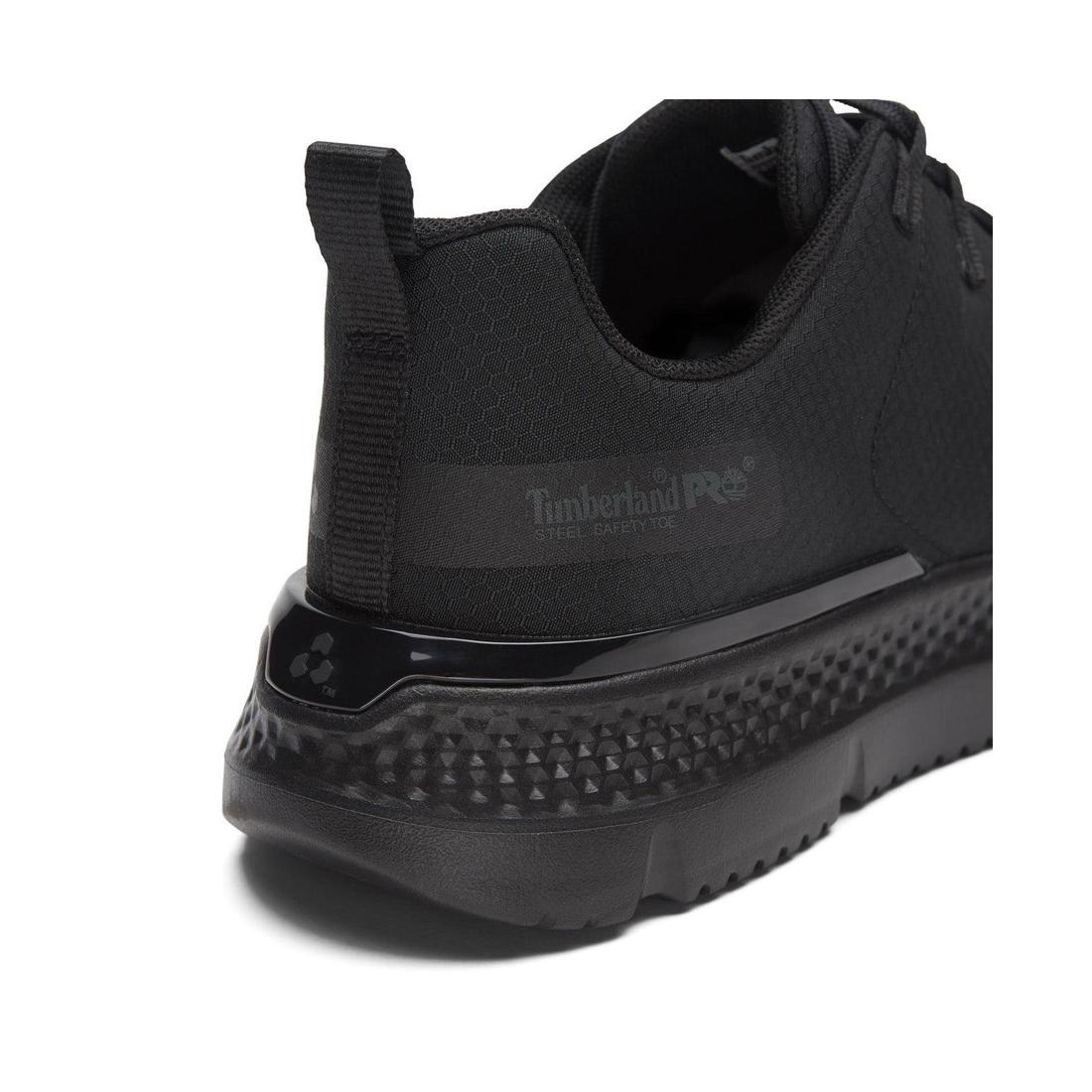 Intercept Steel Toe Oxford Work Shoes for Men - Black Safety Shoes for Construction & Industrial Work | Comfortable & Durable Work Boots