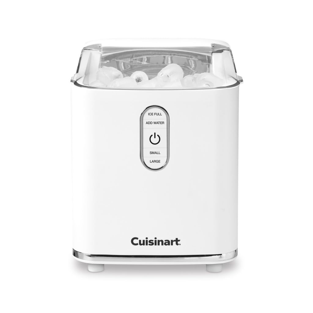 Cuisinart IMC-2 Compact Bullet Ice Cube Maker - Fast & Quiet Countertop Ice Machine for Home, Office, Bar, and Party Use