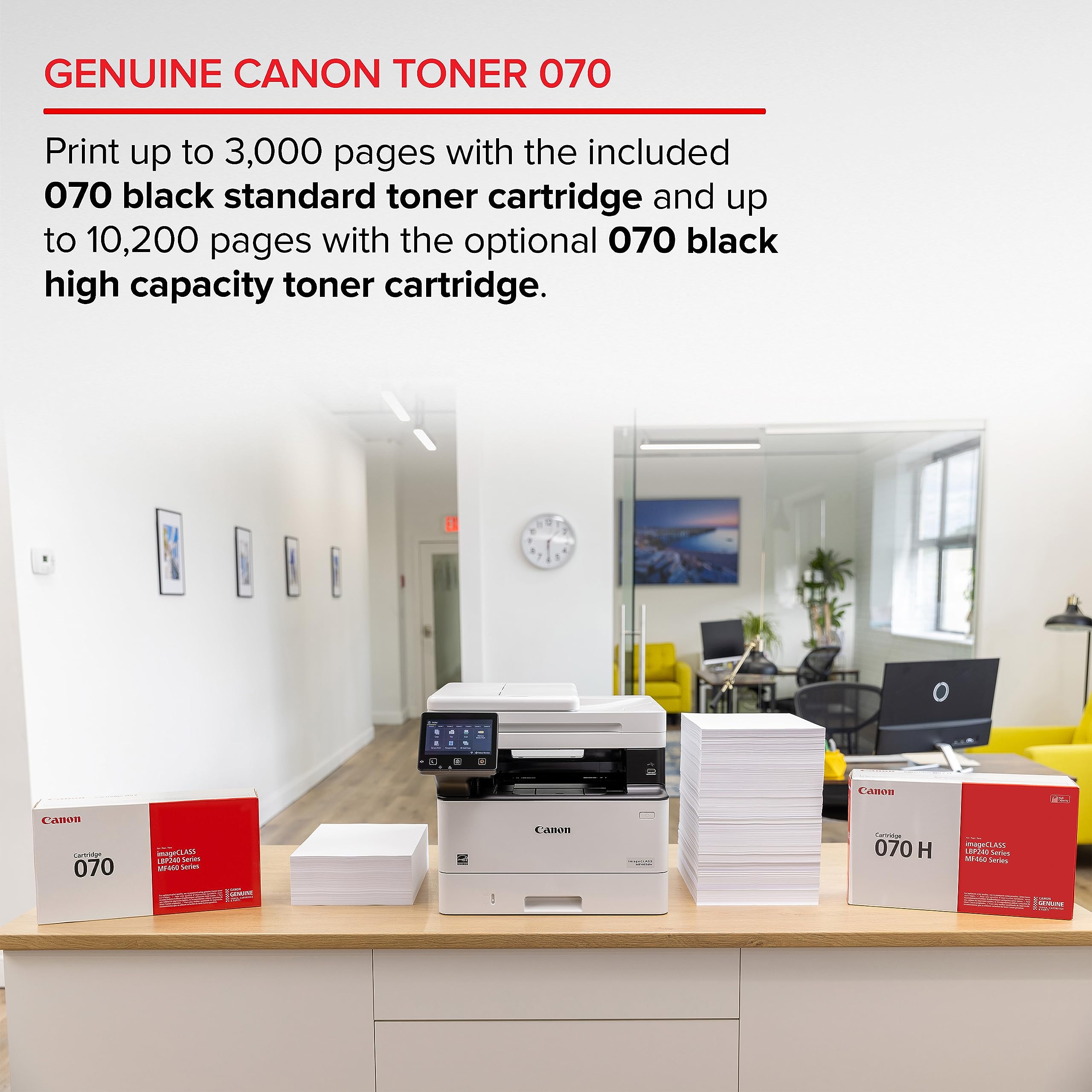 Canon imageCLASS MF465dw Wireless Monochrome Laser Printer - All-in-One with Scanner, Copier & Fax | 42ppm Fast Printing | Auto Document Feeder | Mobile Ready | Ideal for Home & Office Use | White | 3-Year Warranty | Perfect for Document Scanning, Business Reports & Remote Work Printing