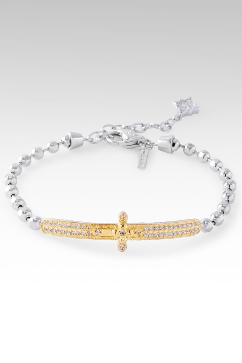 18K Gold Message of Hope Bracelet with White Zircon - Inspirational Jewelry Gift for Women, Perfect for Birthdays, Anniversaries & Everyday Encouragement