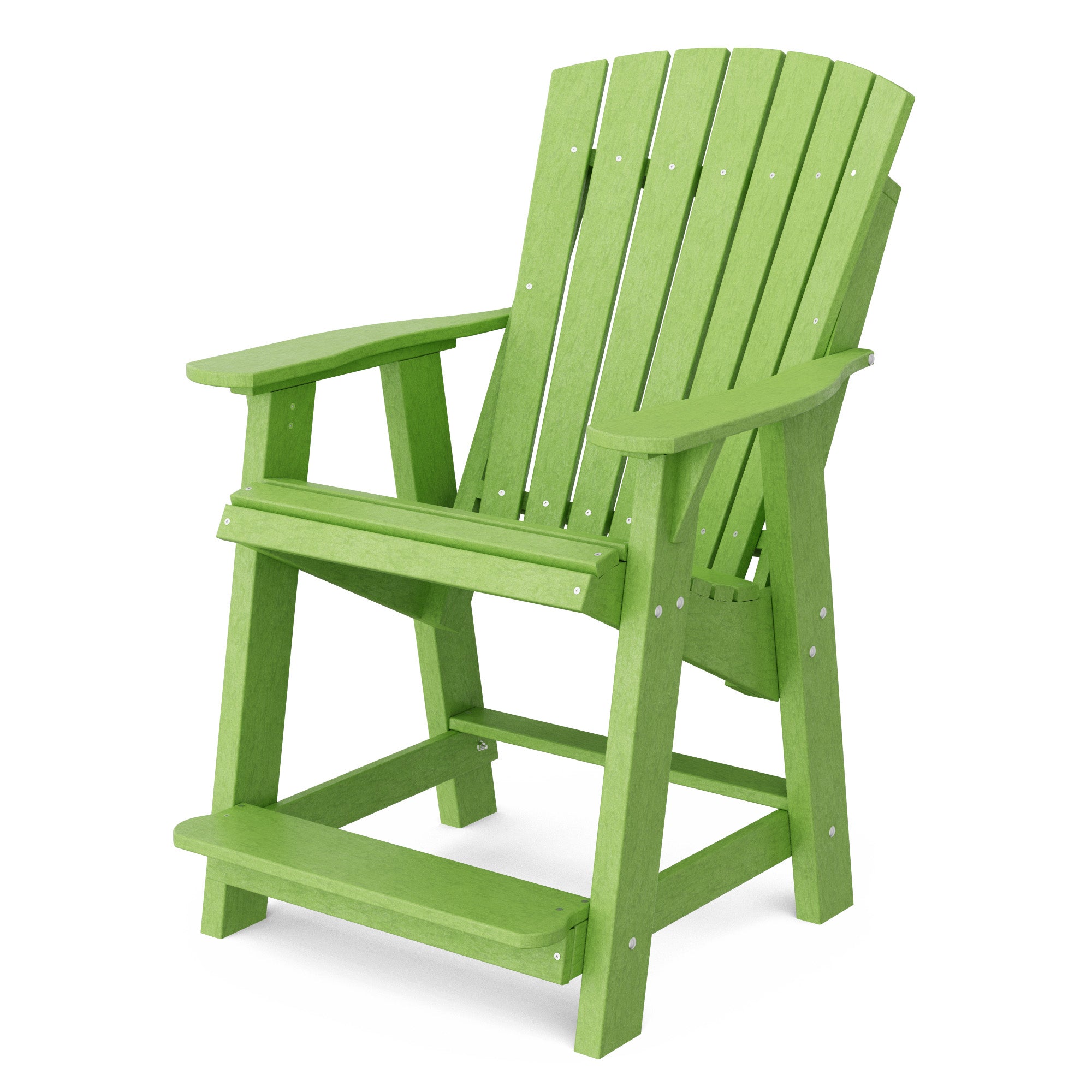 Premium Heritage High Adirondack Chair - Solid Wood Outdoor Patio Furniture for Garden, Deck, Poolside & Backyard Relaxation
